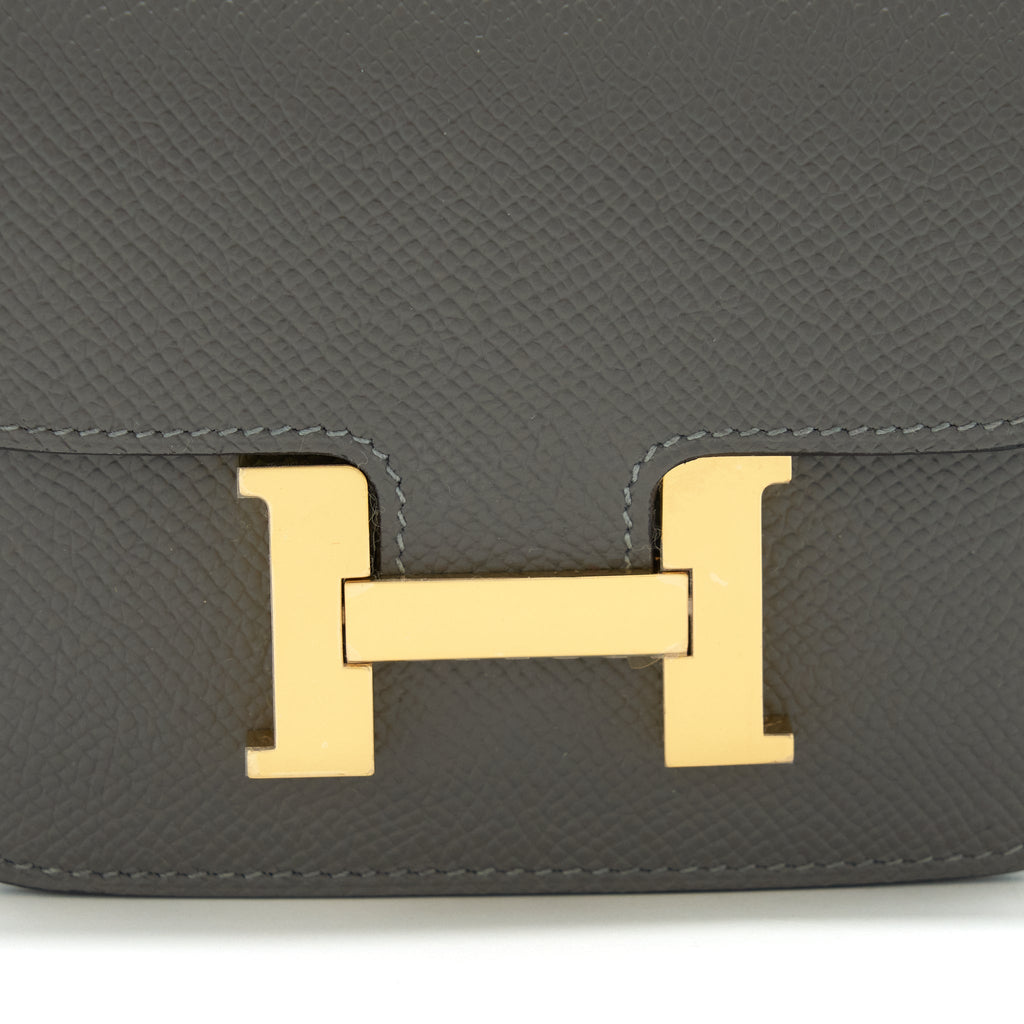 HERMES CONSTANCE SLIM EPSOM 0L GRIS MEYER GHW