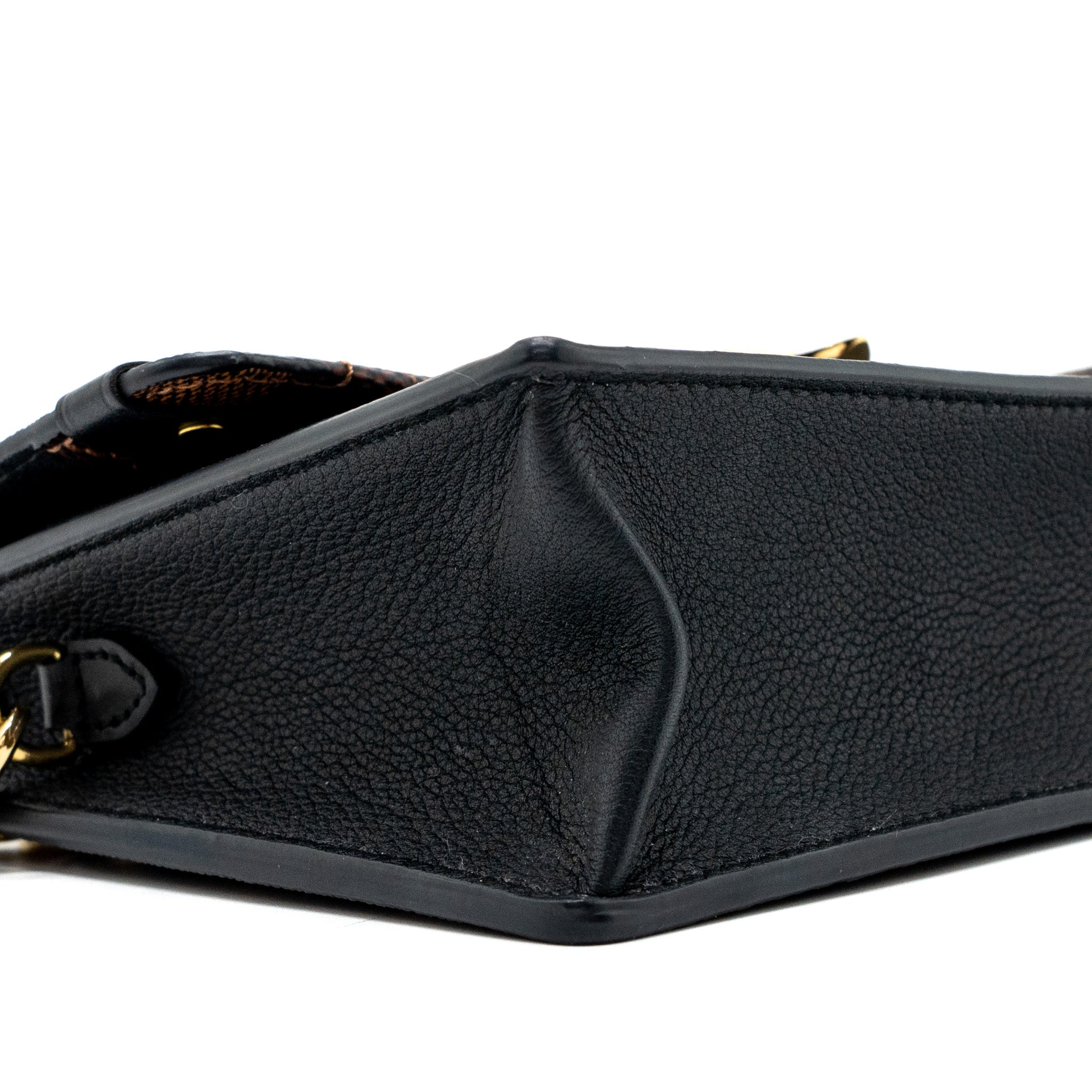 LOUIS VUITTON VAVIN CHAIN WALLET DAMIER EBENE/BLACK GHW (NEW VERSION)