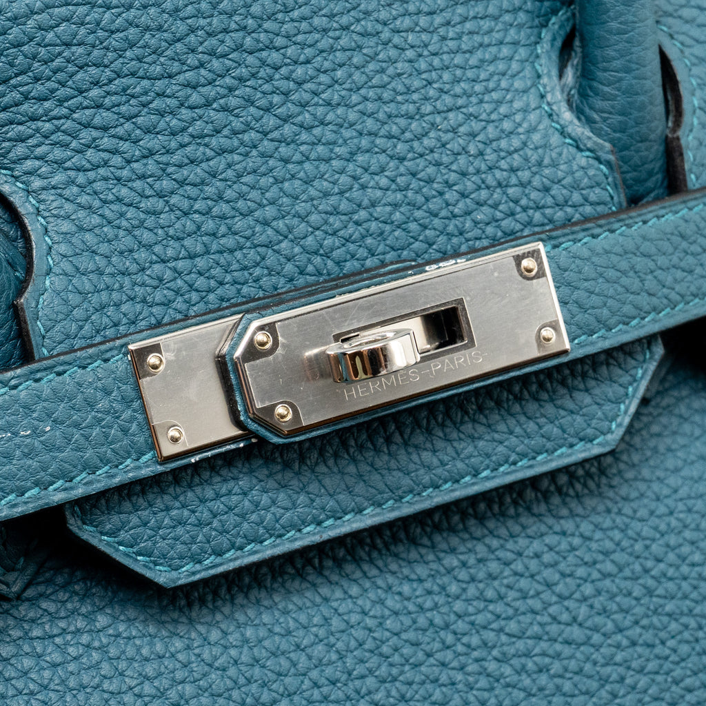 HERMES BIRKIN 30 TOGO VERT BOSPHORUS / BLUE OCEAN SHW