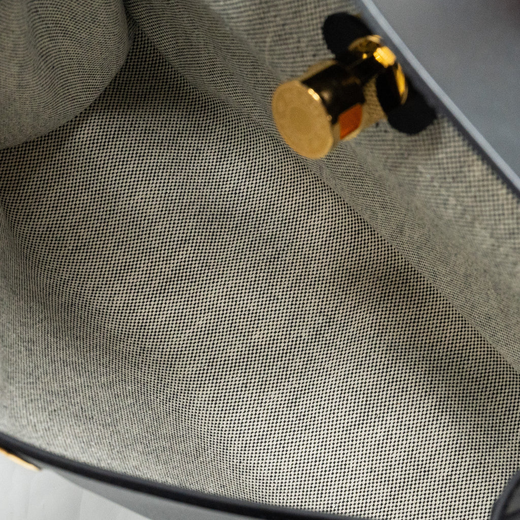 HERMES HERBAG 31 ZIP BAG BERLINE CANVAS / VACHE HUNTER BLACK / ECRU GHW