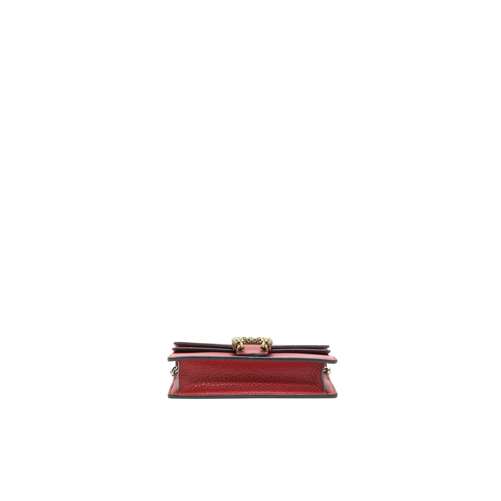 GUCCI DIONYSUS LEATHER SUPER MINI BAG IN RED