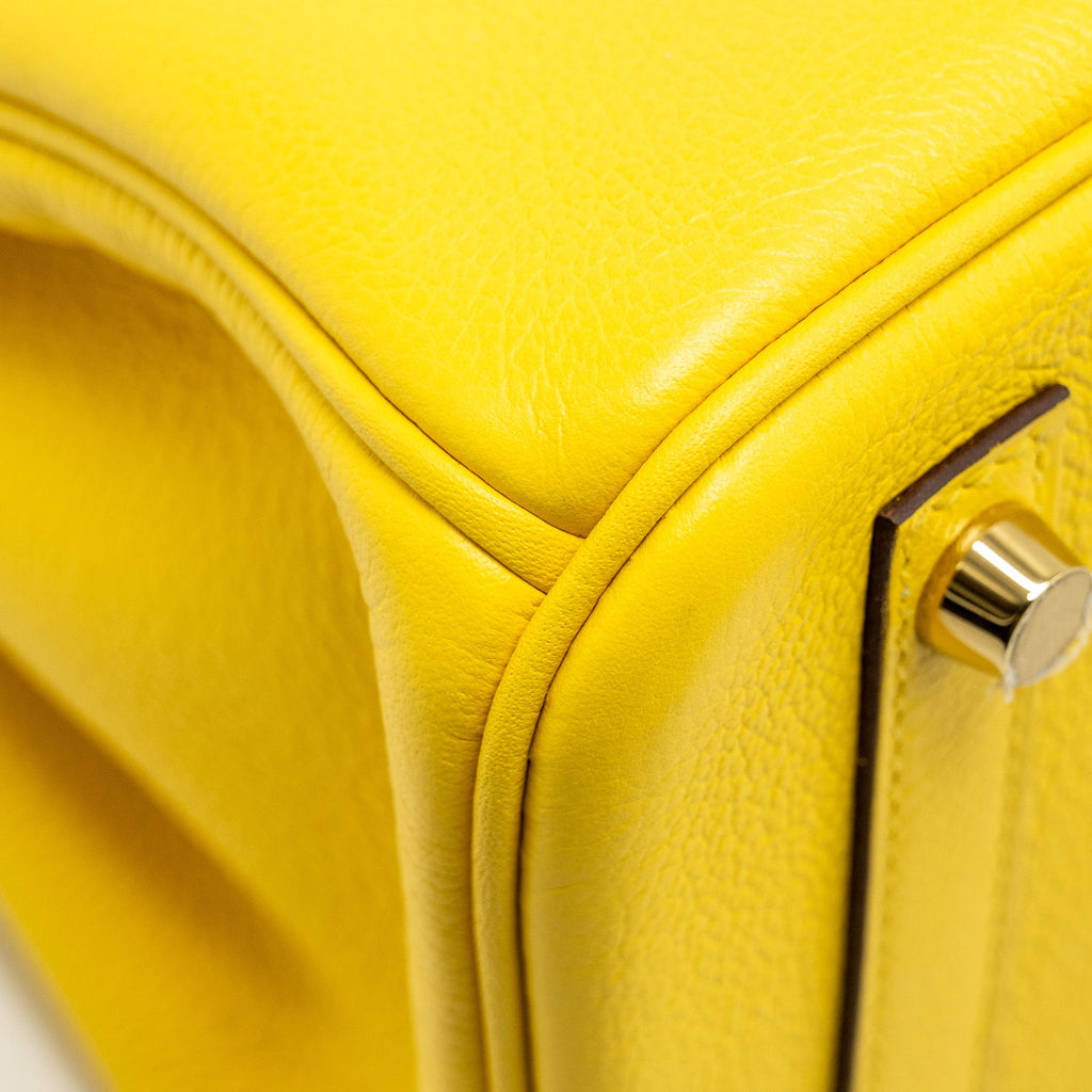 HERMES BIRKIN 30 TAURILLON NOVILLO LEATHER 9O JAUNE DE NAPLES GHW