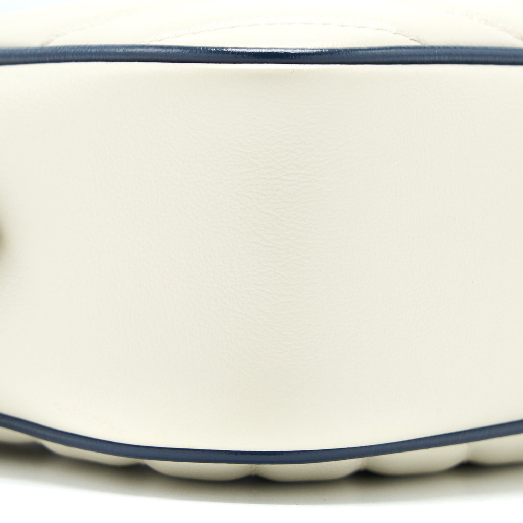 GUCCI MARMONT CAMERA BAG CALFSKIN WHITE GHW