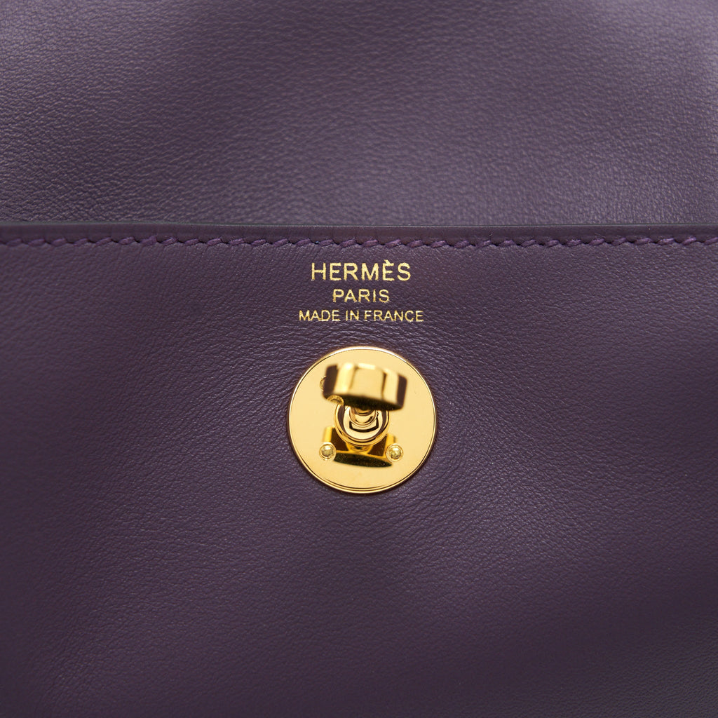 HERMES MINI LINDY SWIFT CASSIS/BLEU ROYAL GHW