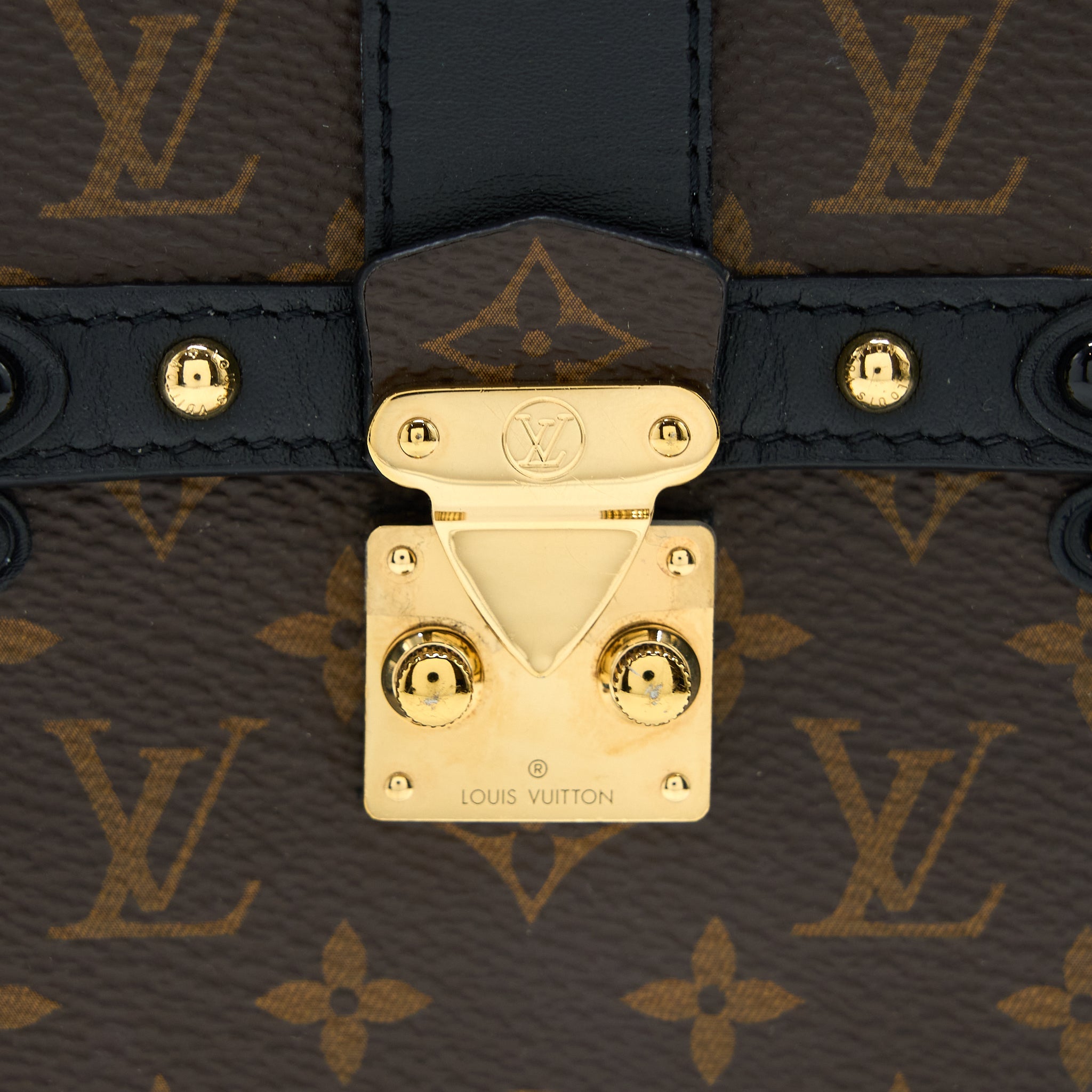 LOUIS VUITTON VERTICAL TRUNK POCHETTE WITH CHAIN MONOGRAM CANVAS GHW
