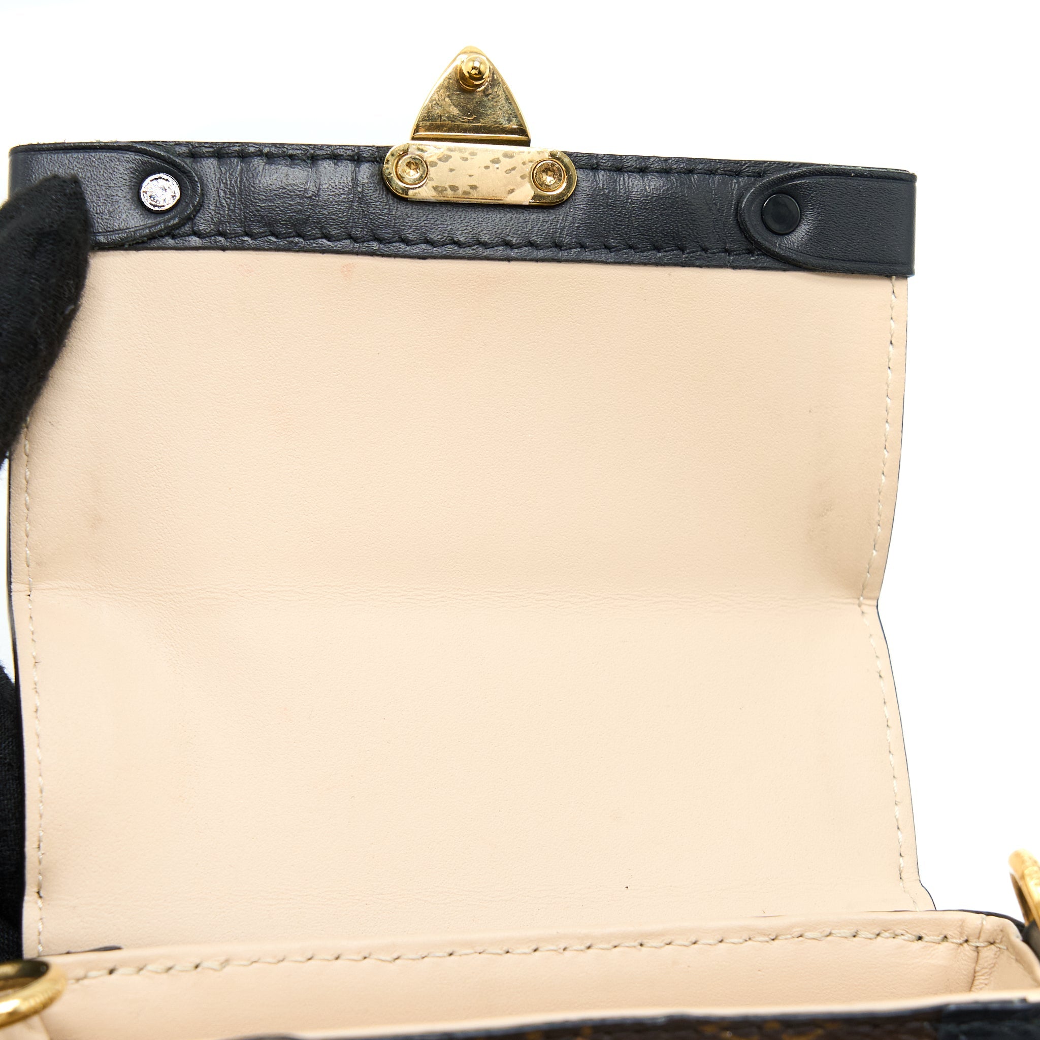 LOUIS VUITTON VERTICAL TRUNK POCHETTE WITH CHAIN MONOGRAM CANVAS GHW