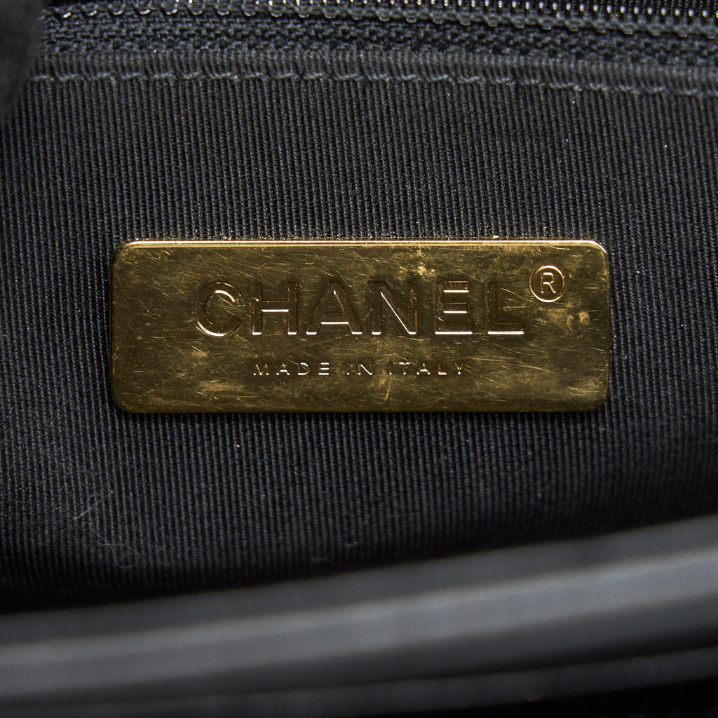 CHANEL QUILTED CALFSKIN AND CAVIAR FLAP BAG BLACK GHW