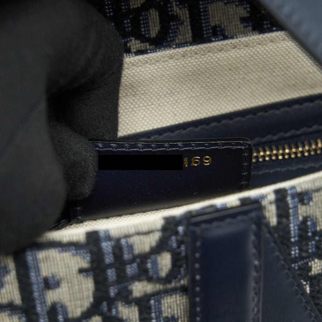 DIOR MEDIUM SADDLE BAG BLUE OBLIQUE CANVAS GHW