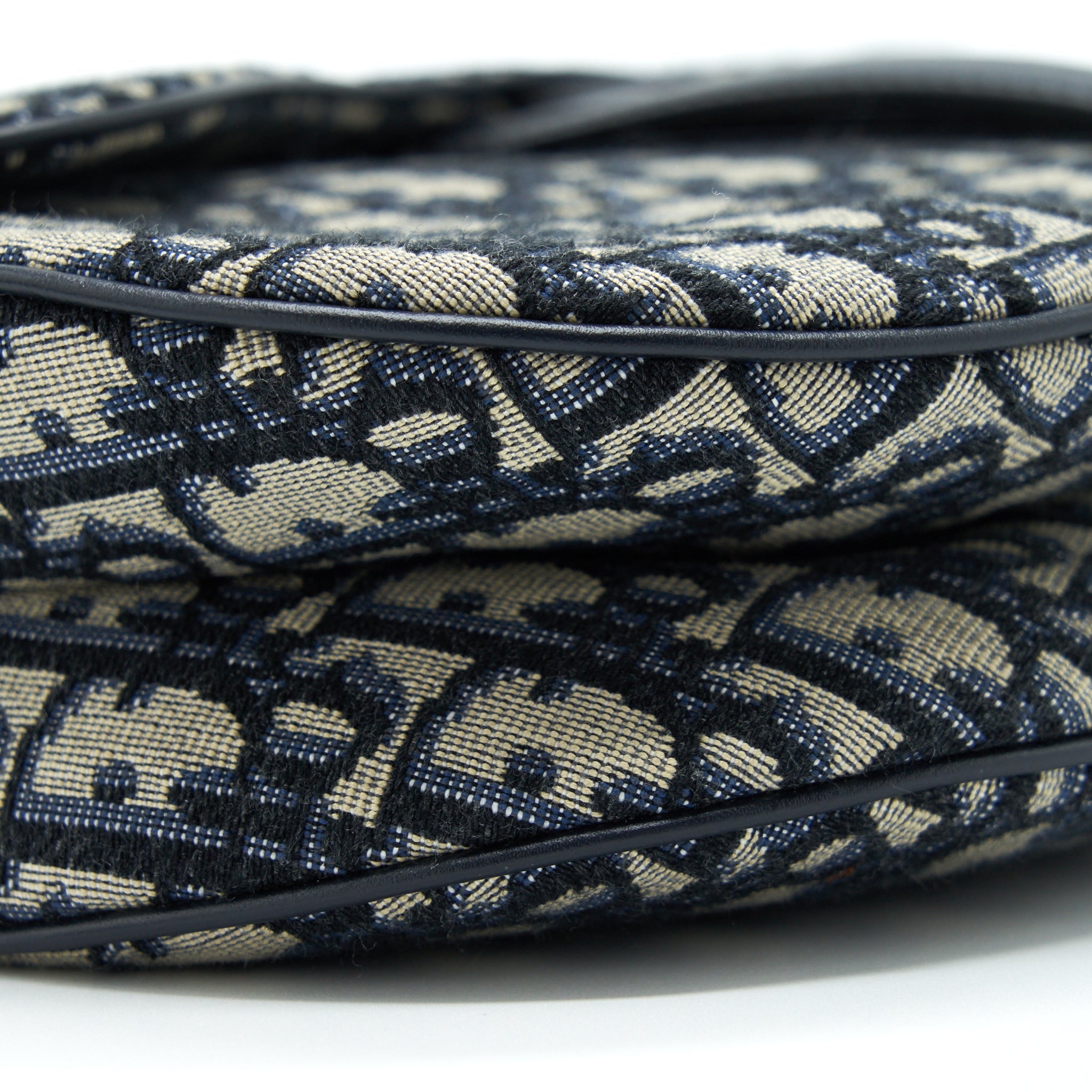 DIOR MEDIUM SADDLE BAG BLUE OBLIQUE CANVAS GHW