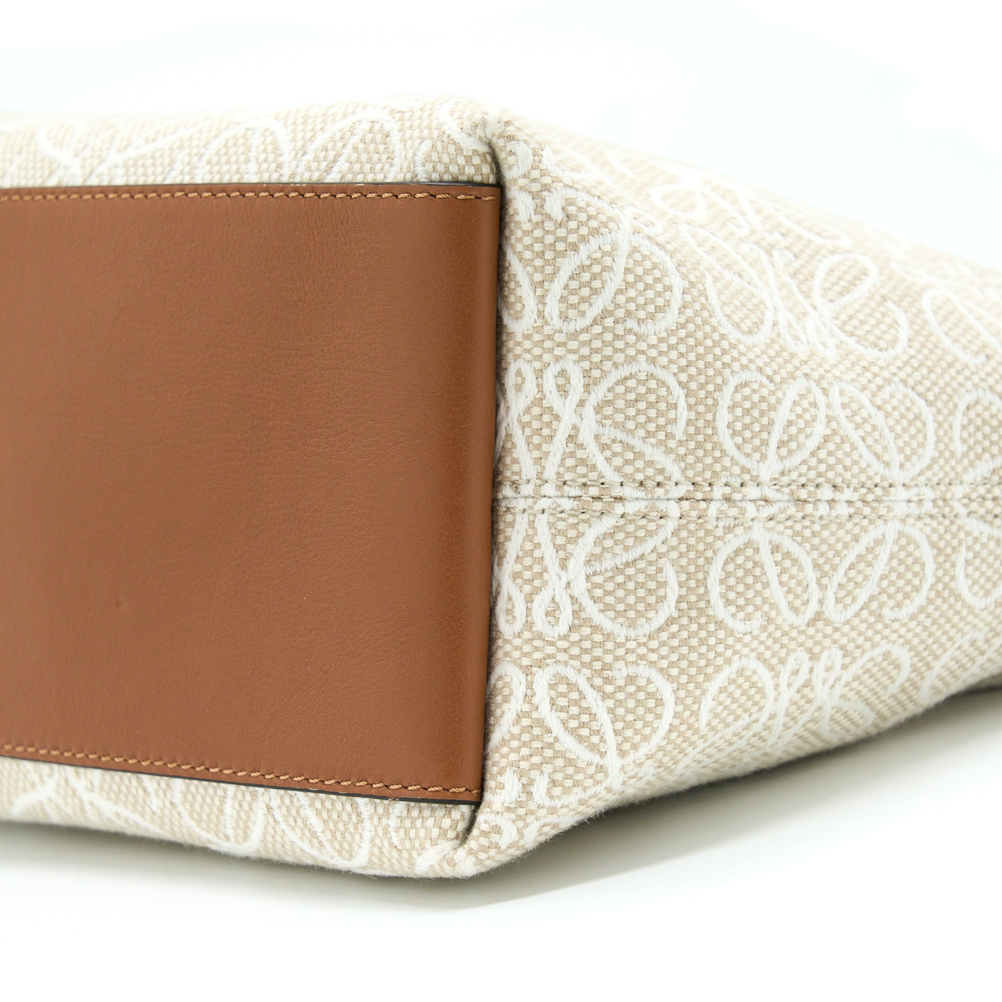 LOEWE SMALL CUBI BAG ANAGRAM JACQUARD AND CALFSKIN GHW