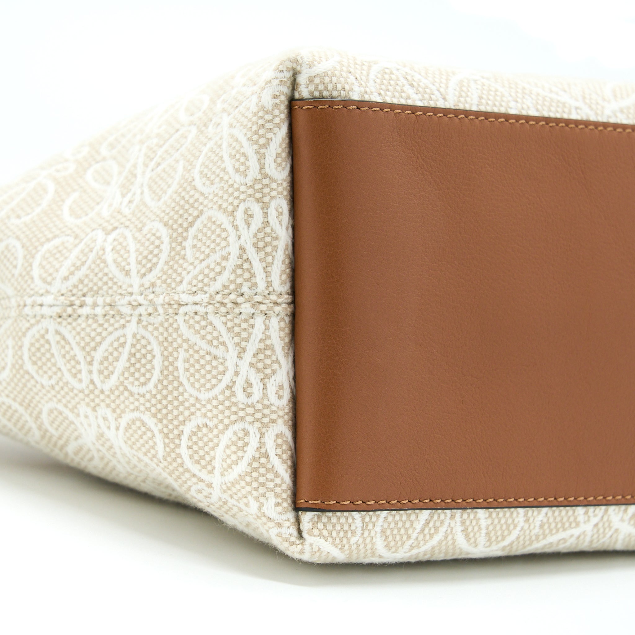 LOEWE SMALL CUBI BAG ANAGRAM JACQUARD AND CALFSKIN GHW