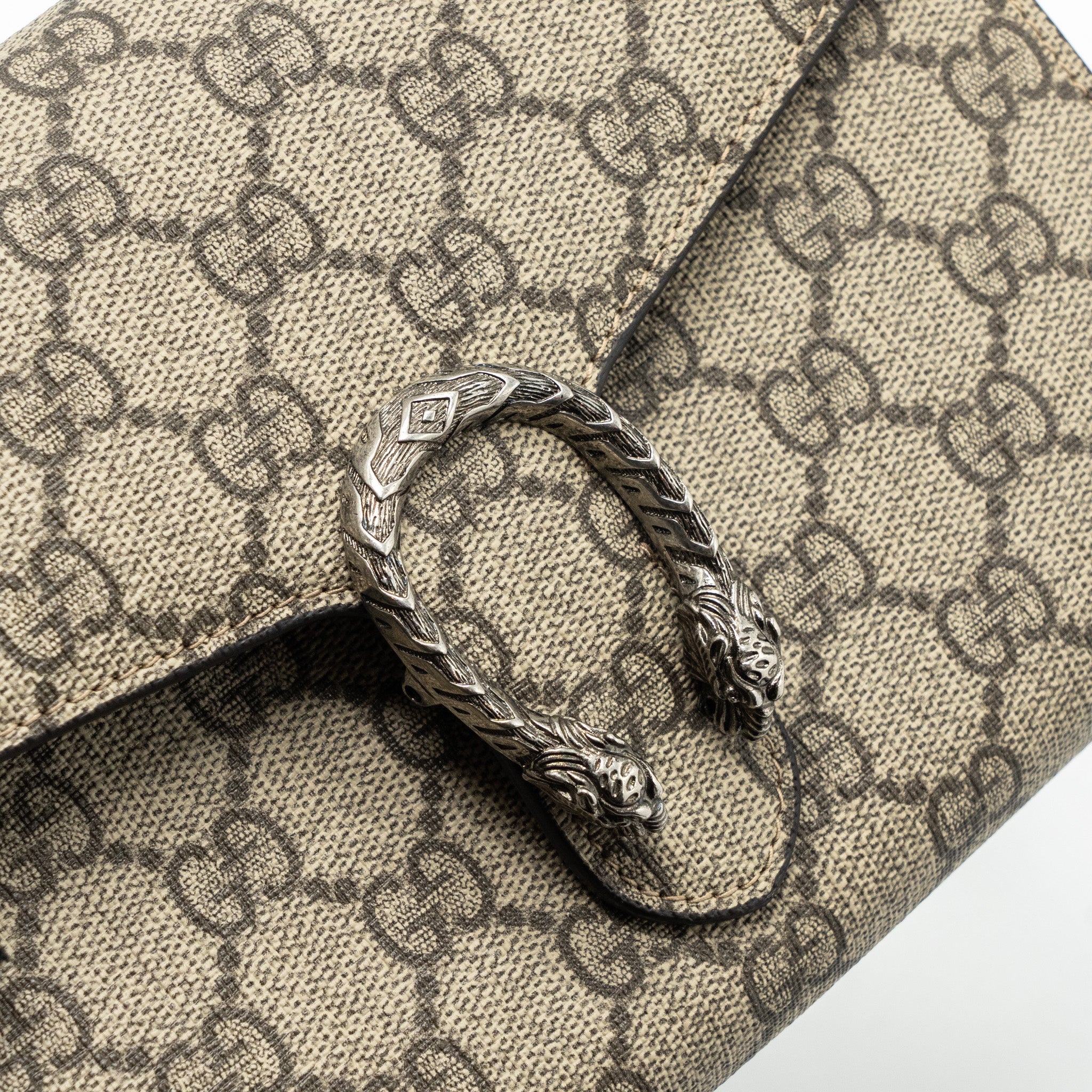 GUCCI DIONYSUS MINI CHAIN BAG GG SUPREME CANVAS BROWN / MULTICOLOUR SHW