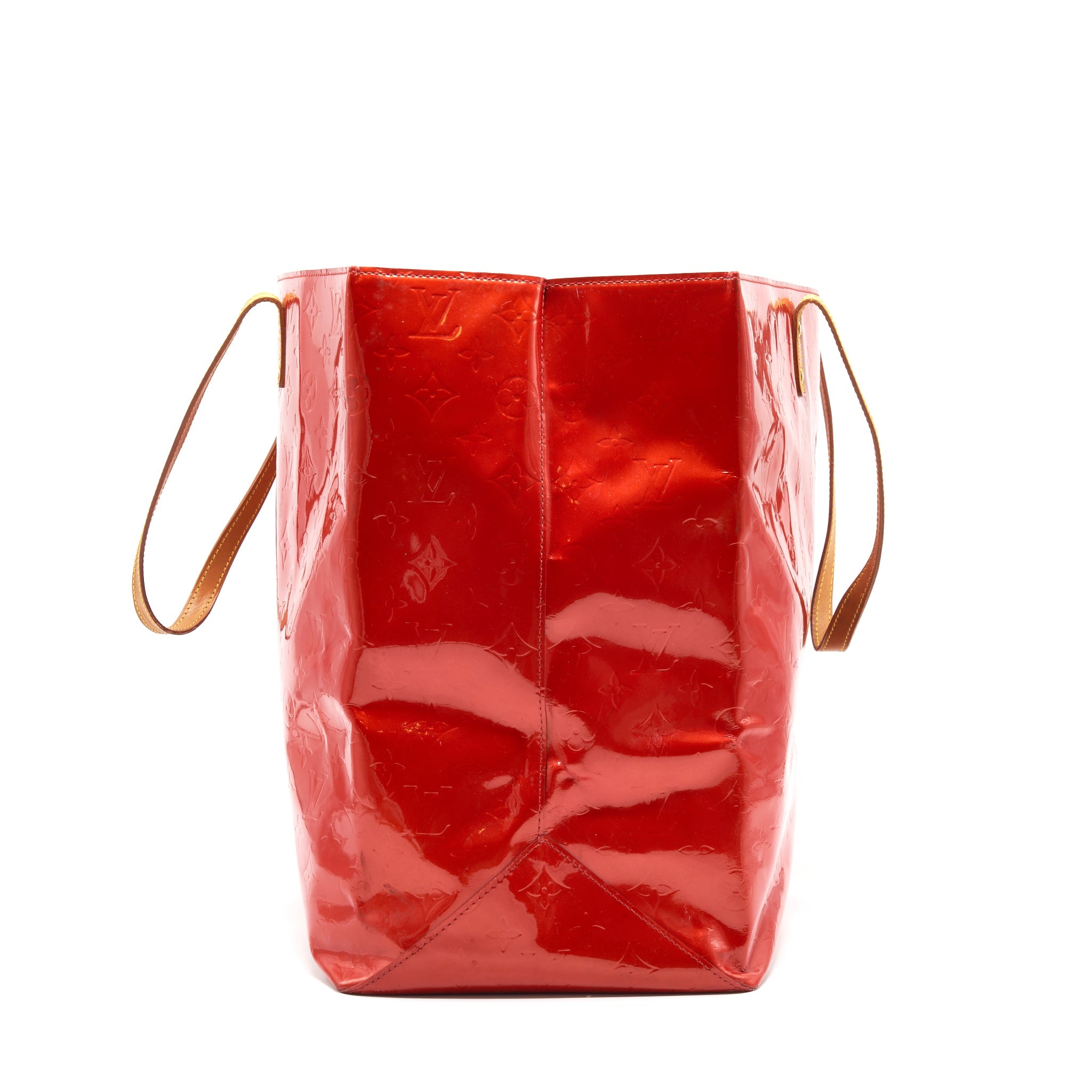 LOUIS VUITTON PATENT LEATHER SHOPPING TOTE BAG