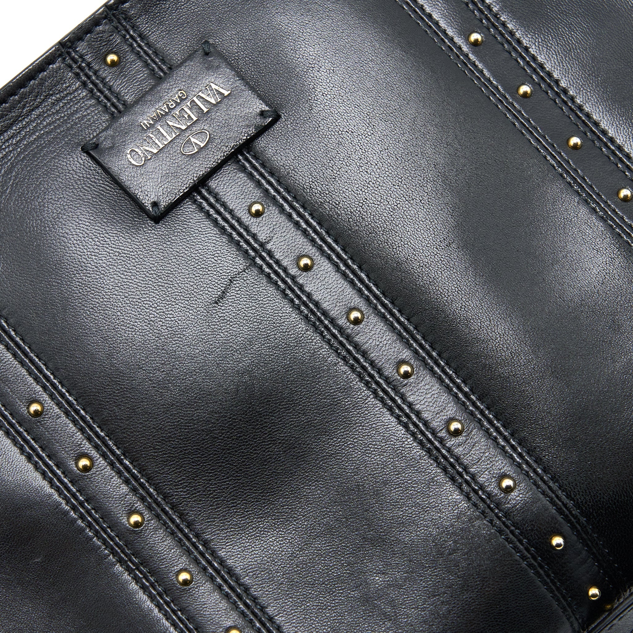 VALENTINO ROCKSTUD FLAP BAG LAMBSKIN BLACK GHW