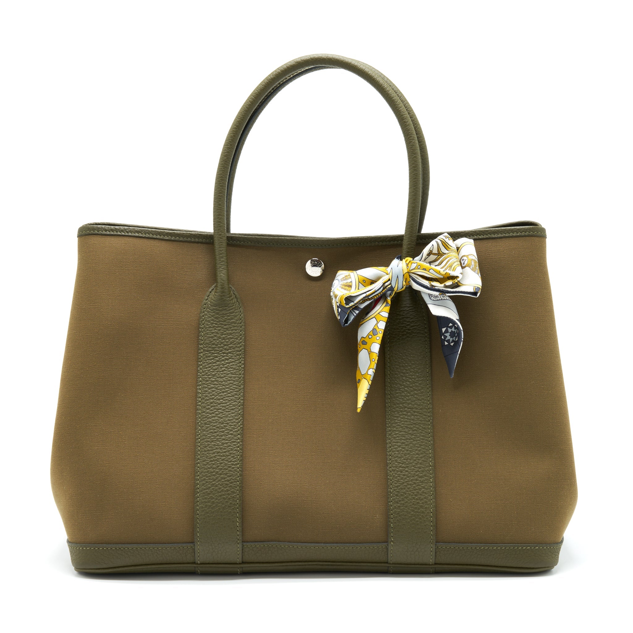 HERMES GARDEN PARTY 36 CANVAS VERT OLIVE/VERT VERONESE