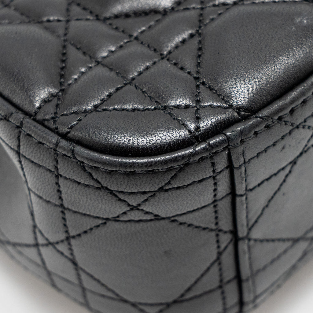 DIOR MISS DIOR FLAP BAG LAMBSKIN BLACK LGHW