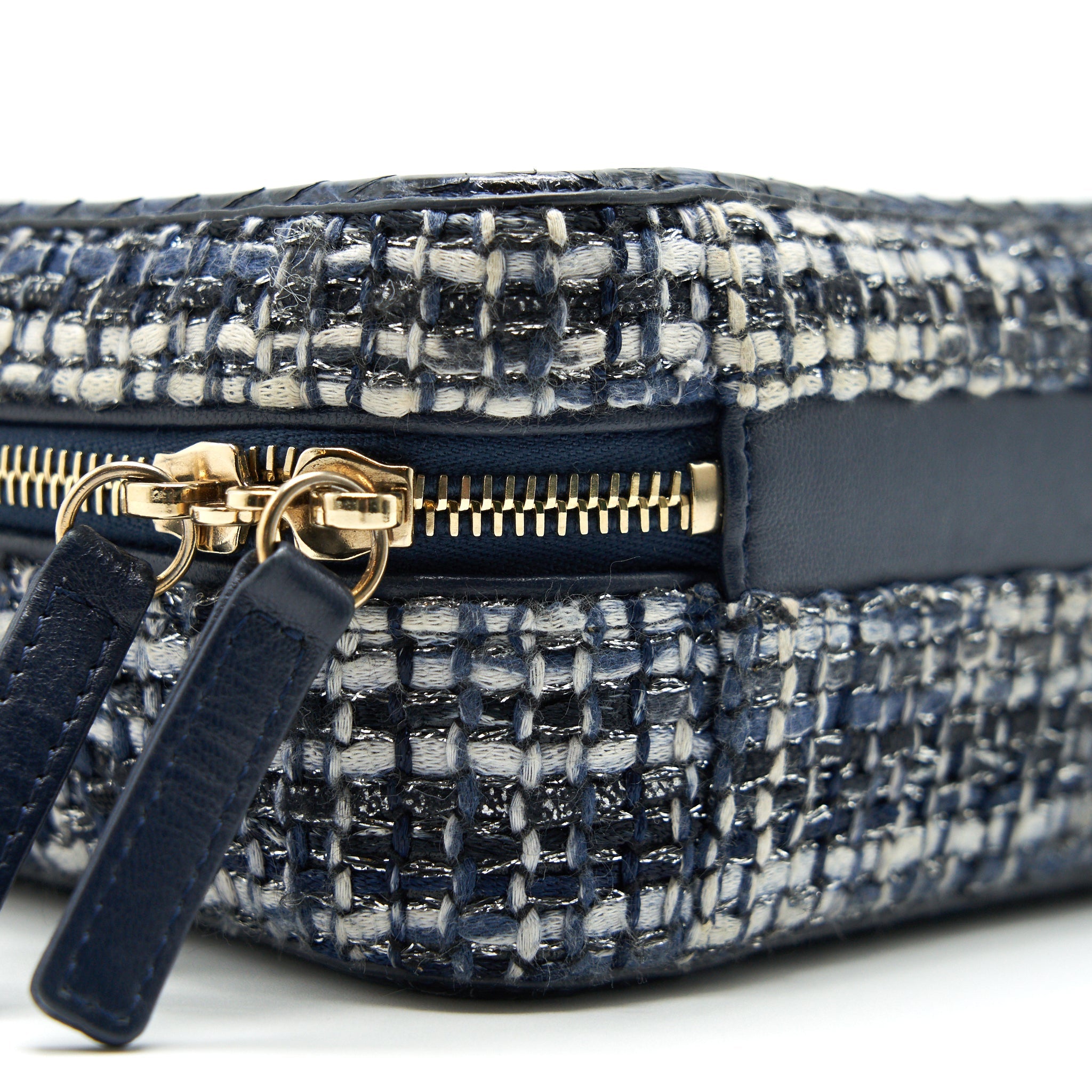 CHANEL TWEED AND PYTHON SMALL VANITY CASE