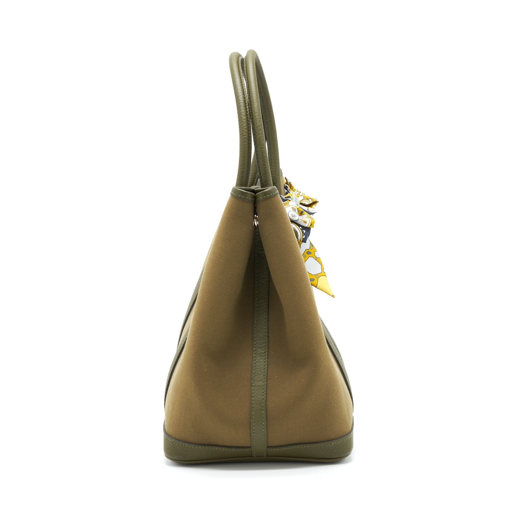 HERMES GARDEN PARTY 36 CANVAS VERT OLIVE/VERT VERONESE