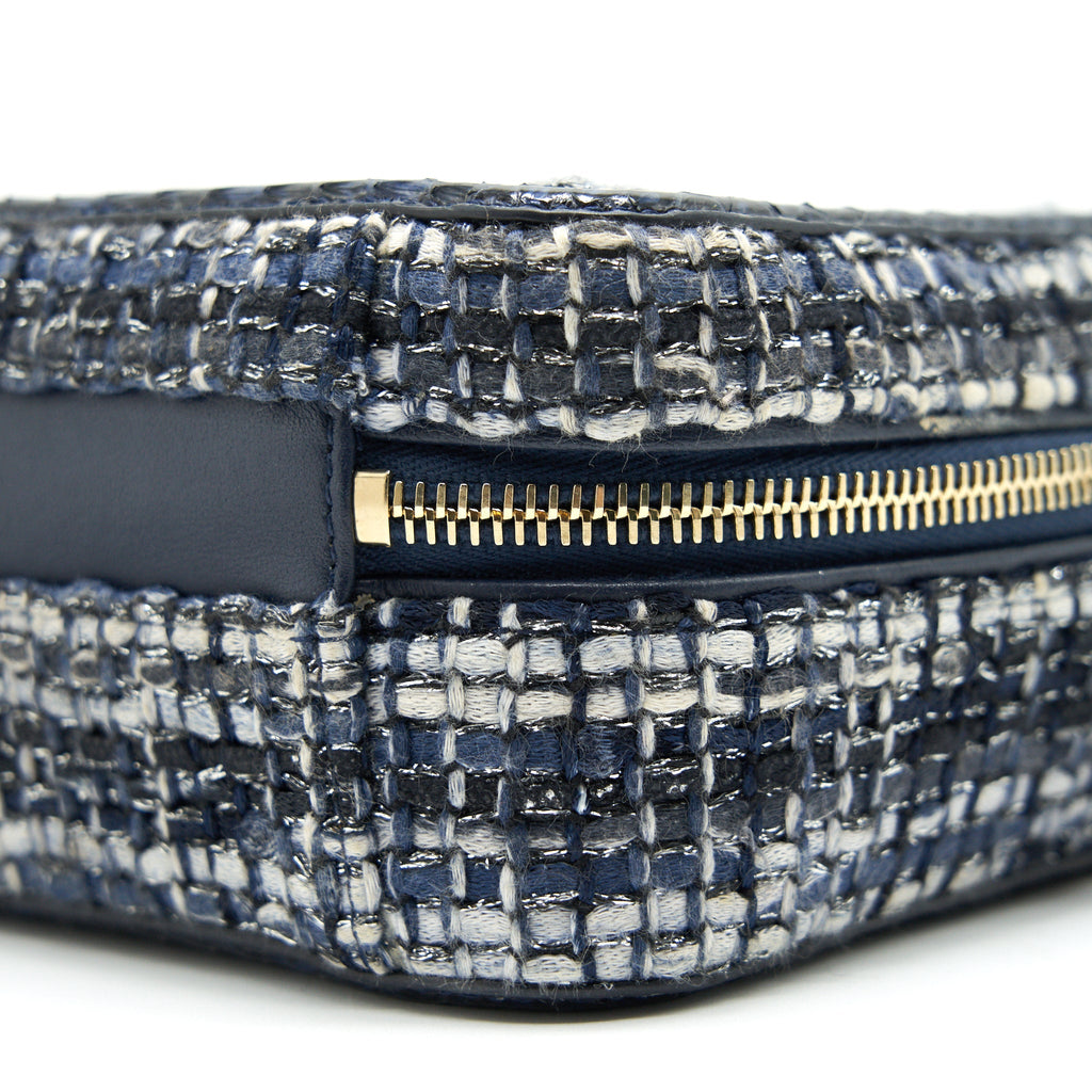 CHANEL TWEED AND PYTHON SMALL VANITY CASE