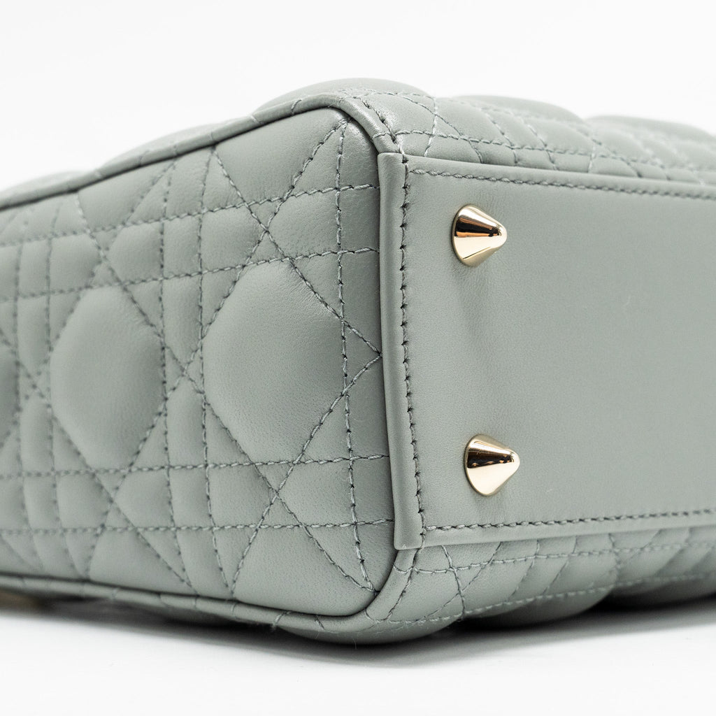 DIOR MY ABC SMALL LADY DIOR LAMBSKIN GREY LGHW