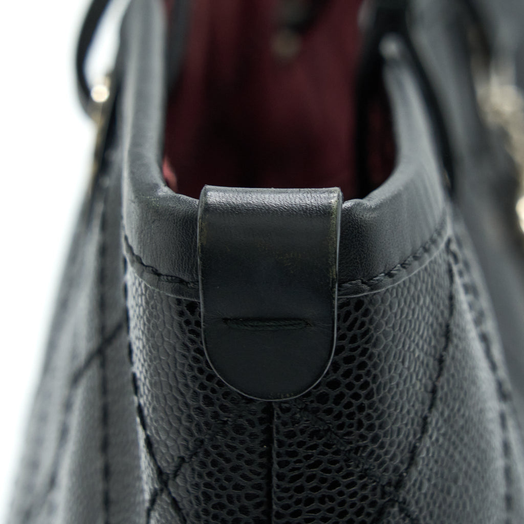 CHANEL TOTE BAG CAVIAR BLACK SHW