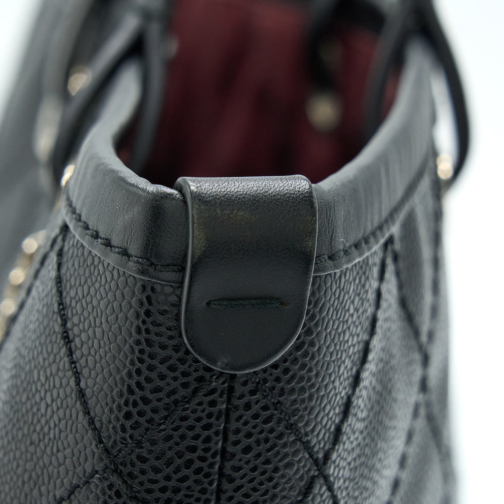 CHANEL TOTE BAG CAVIAR BLACK SHW