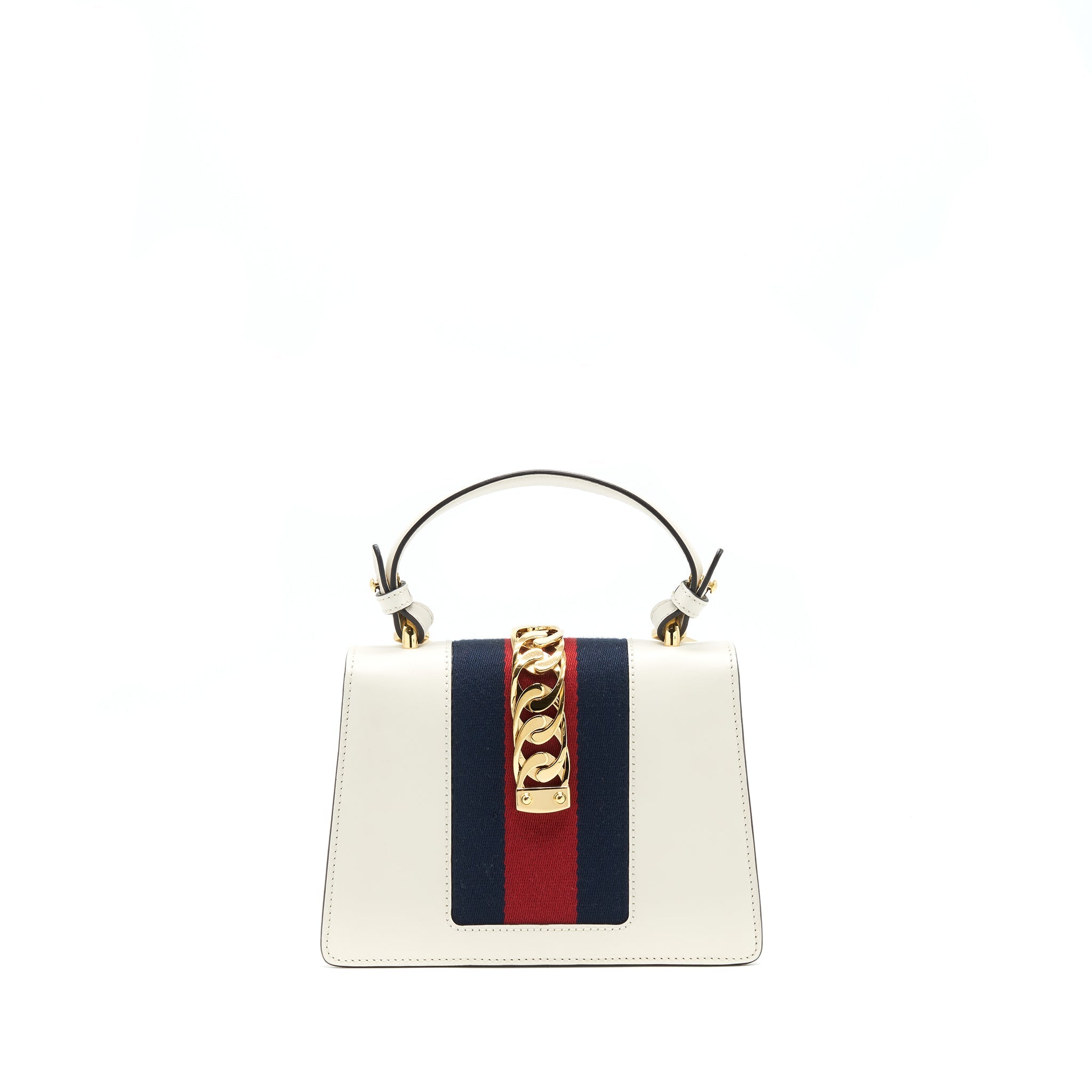 GUCCI SYLVIE EMBROIDERED MINI BAG WHITE
