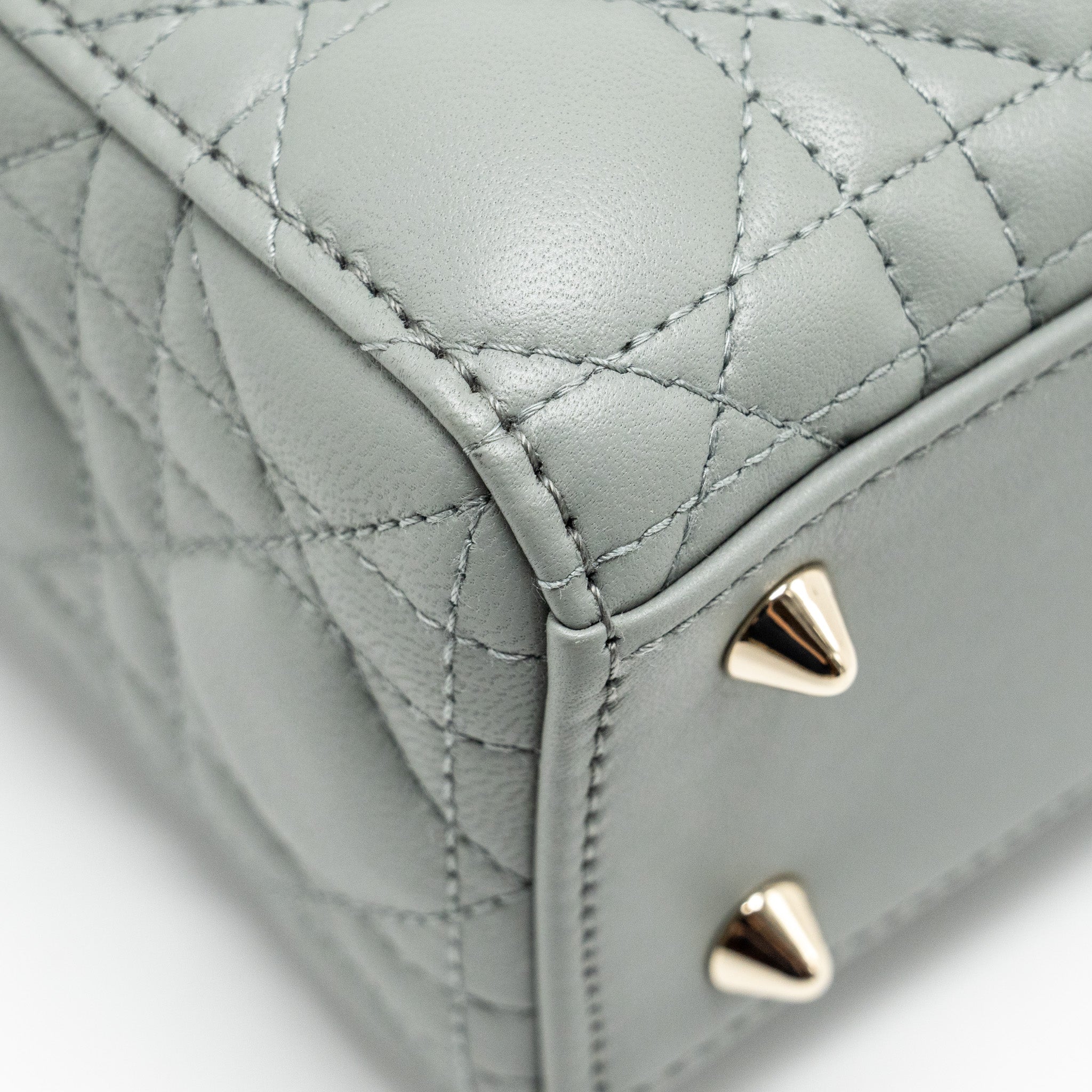 DIOR MY ABC SMALL LADY DIOR LAMBSKIN GREY LGHW