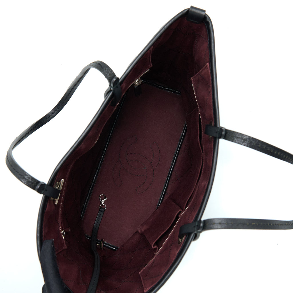 CHANEL TOTE BAG CAVIAR BLACK SHW