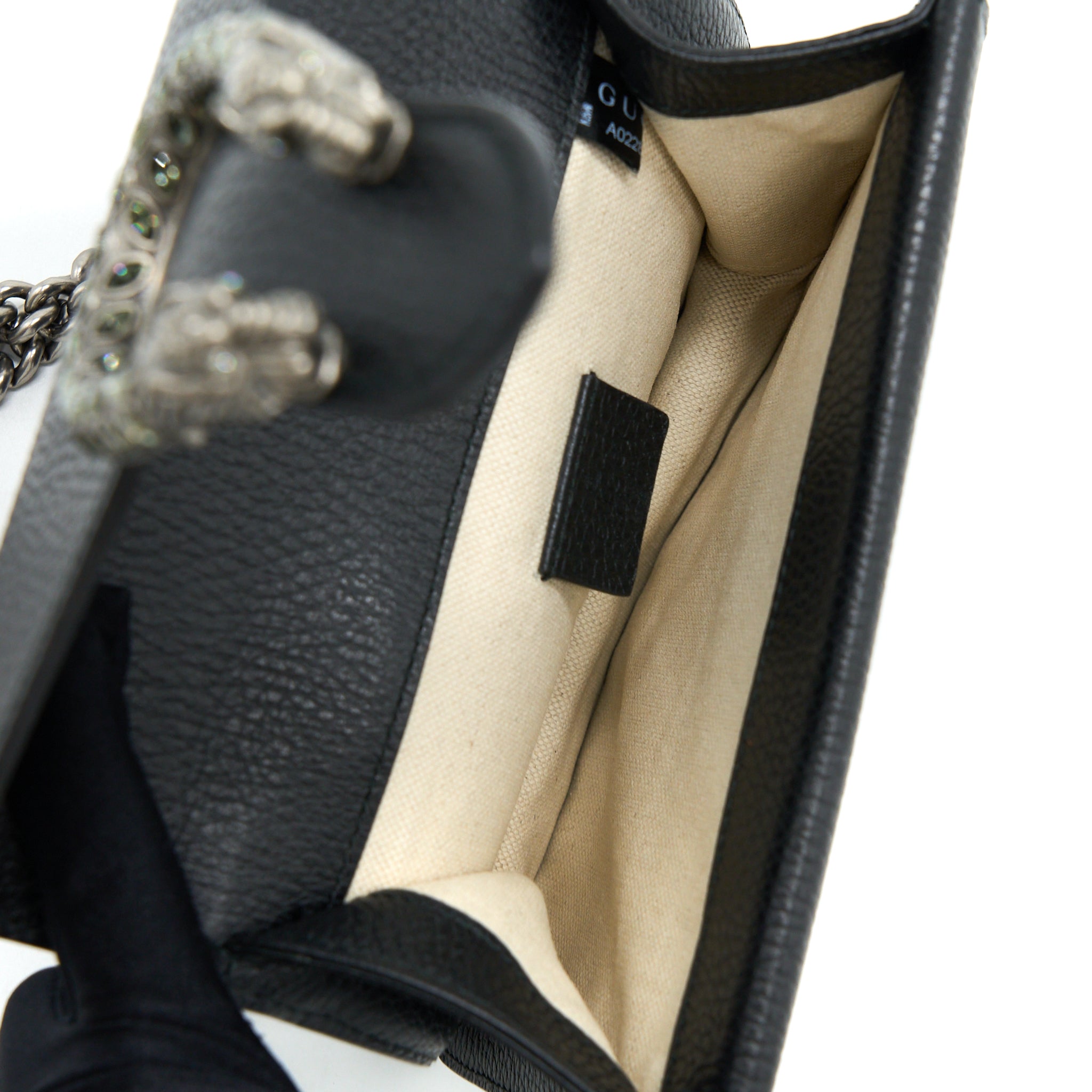 GUCCI MINI DIONYSUS BAG CALFSKIN BLACK SHW