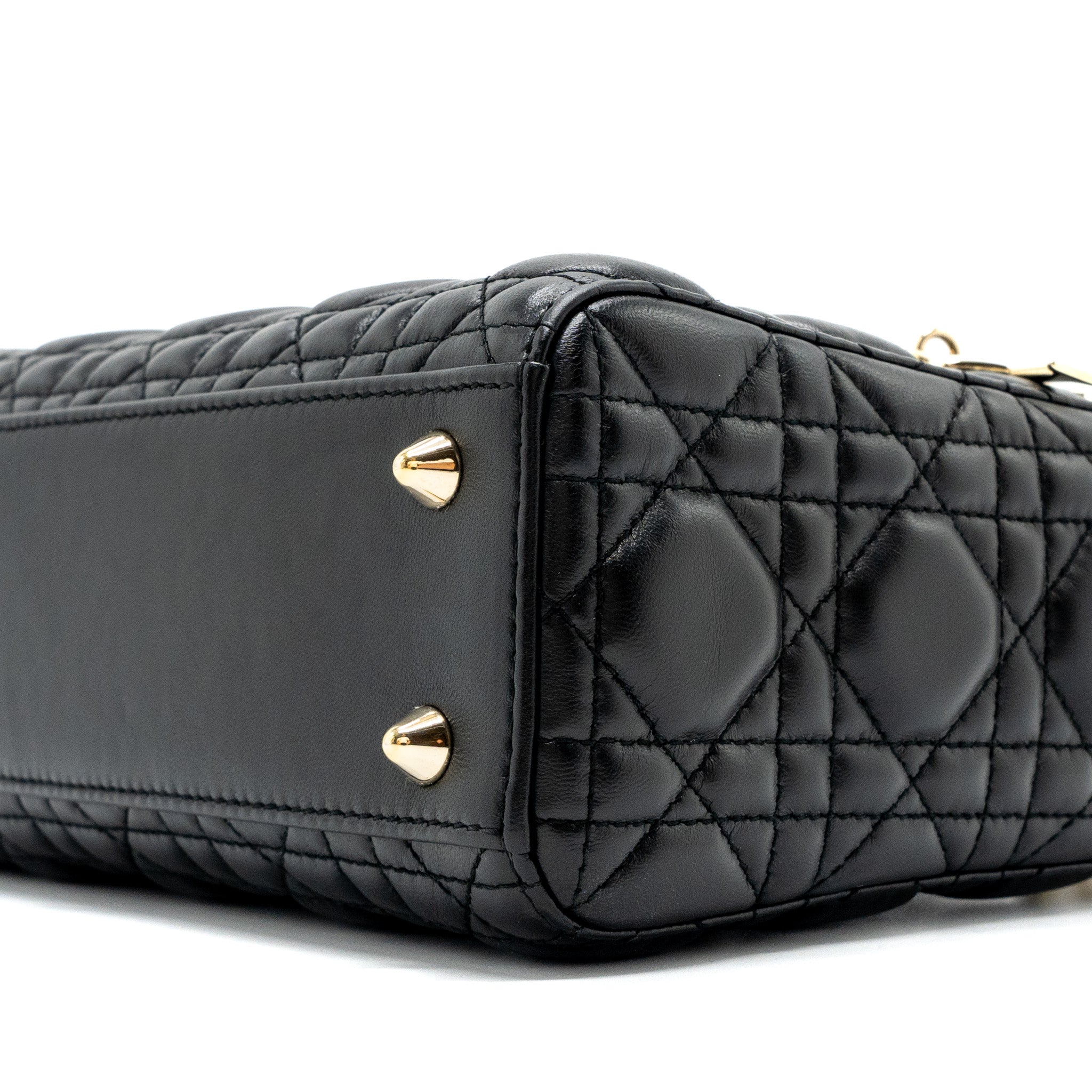 DIOR MY ABC DIOR SMALL LADY DIOR LAMBSKIN BLACK LGHW