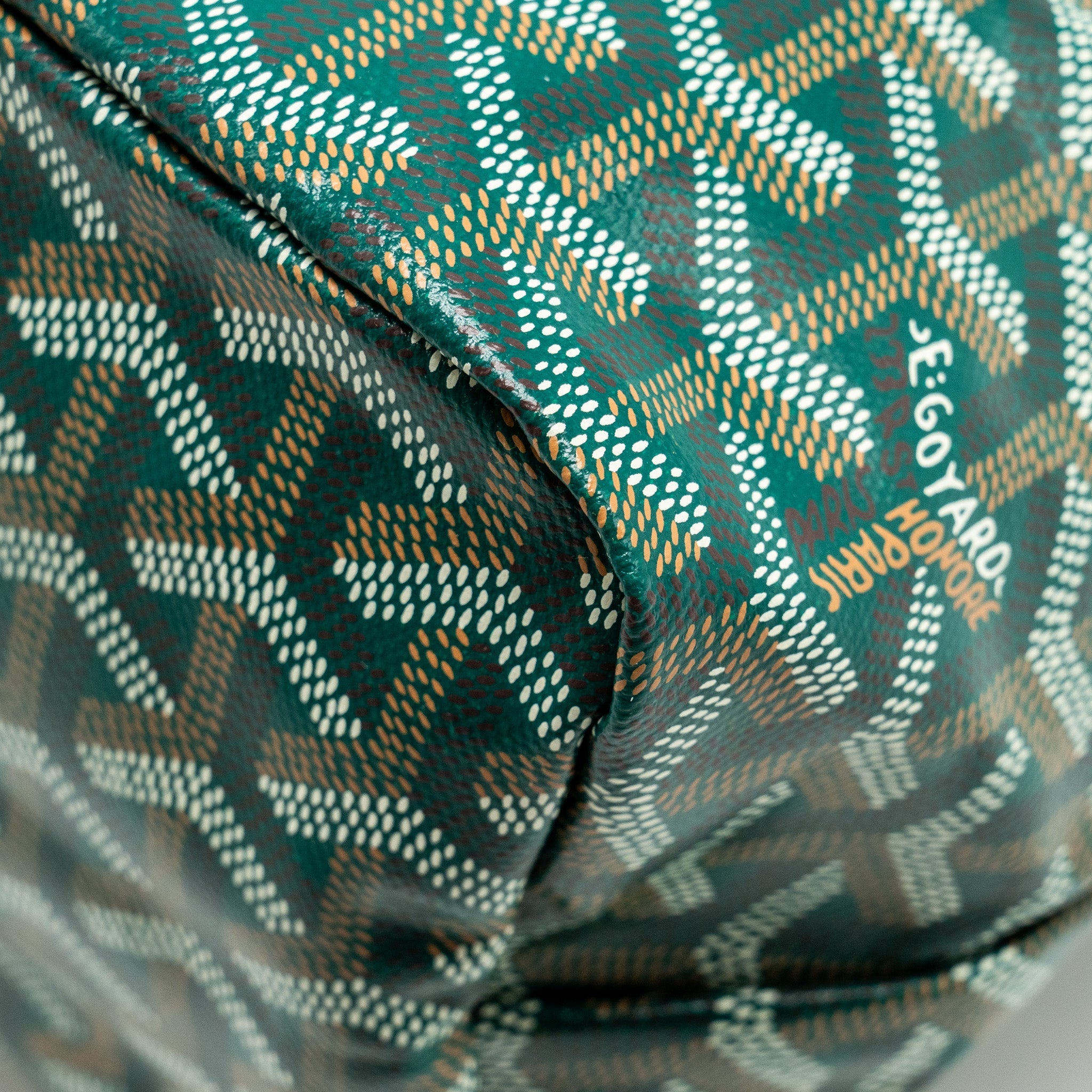 GOYARD BOHEME HOBO BAG GOYARDINE CANVAS / CALFSKIN GREEN