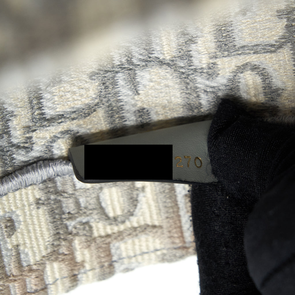 DIOR MEDIUM BOOK TOTE GREY OBLIQUE EMBROIDERY