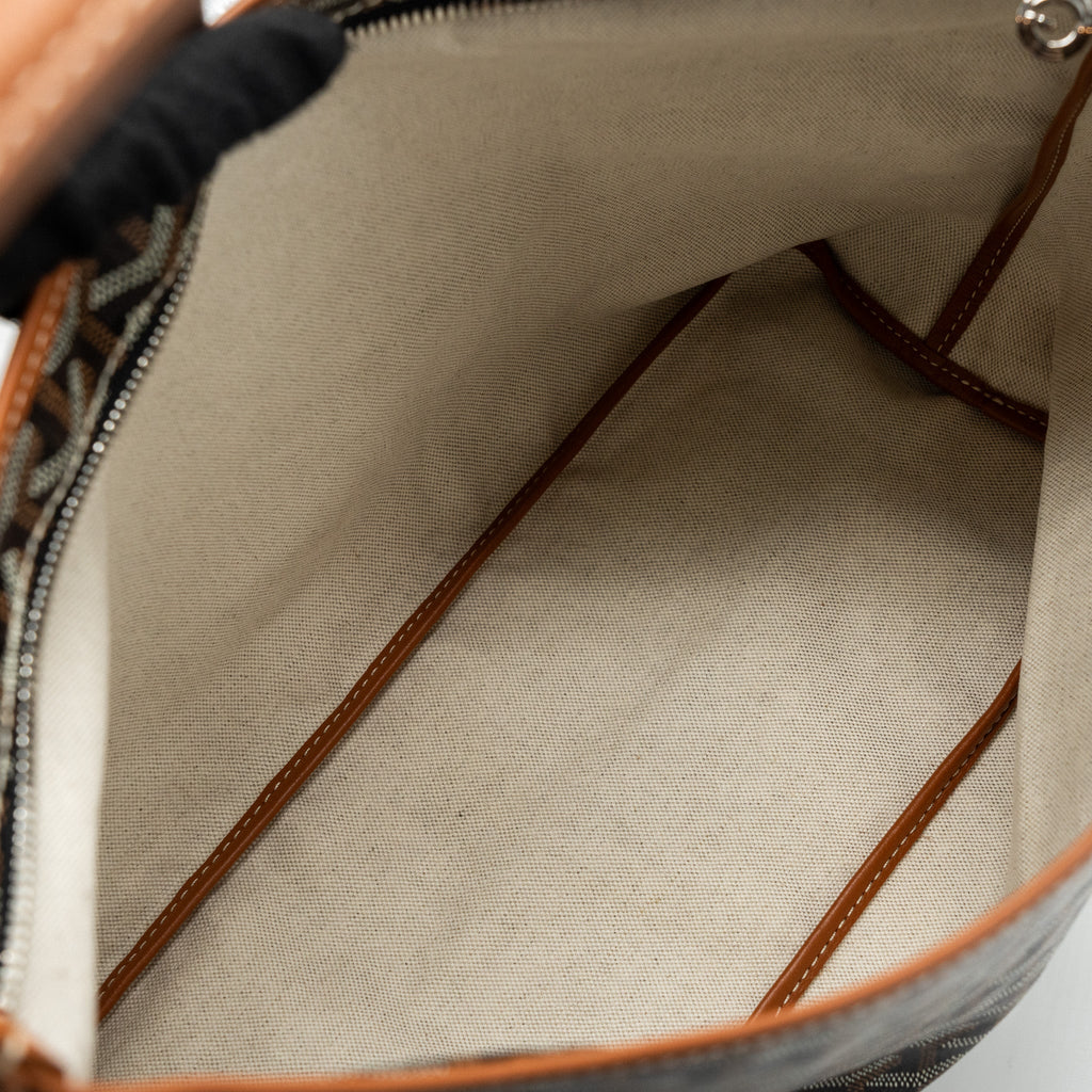GOYARD BOHEME HOBO BAG CANVAS / CALFSKIN BROWN WITH NECESSARIES BAG ORGANIZER SHW