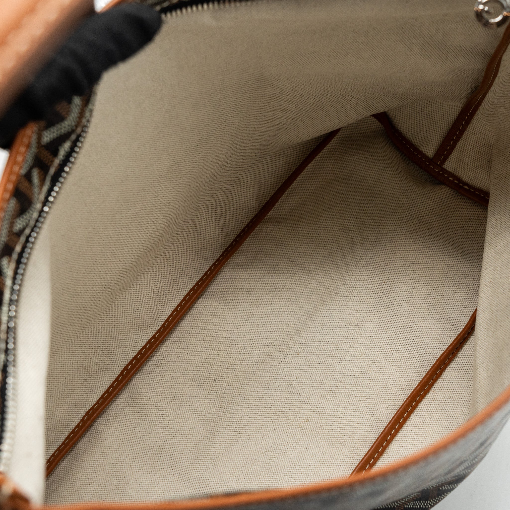 GOYARD BOHEME HOBO BAG CANVAS / CALFSKIN BROWN WITH NECESSARIES BAG ORGANIZER SHW