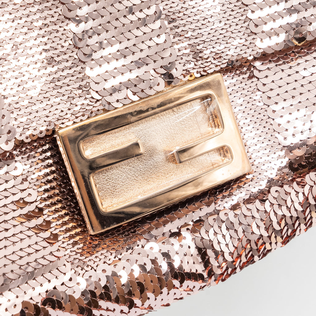 FENDI MINI BAGUETTE PAULETTE ROSE GOLD RGHW