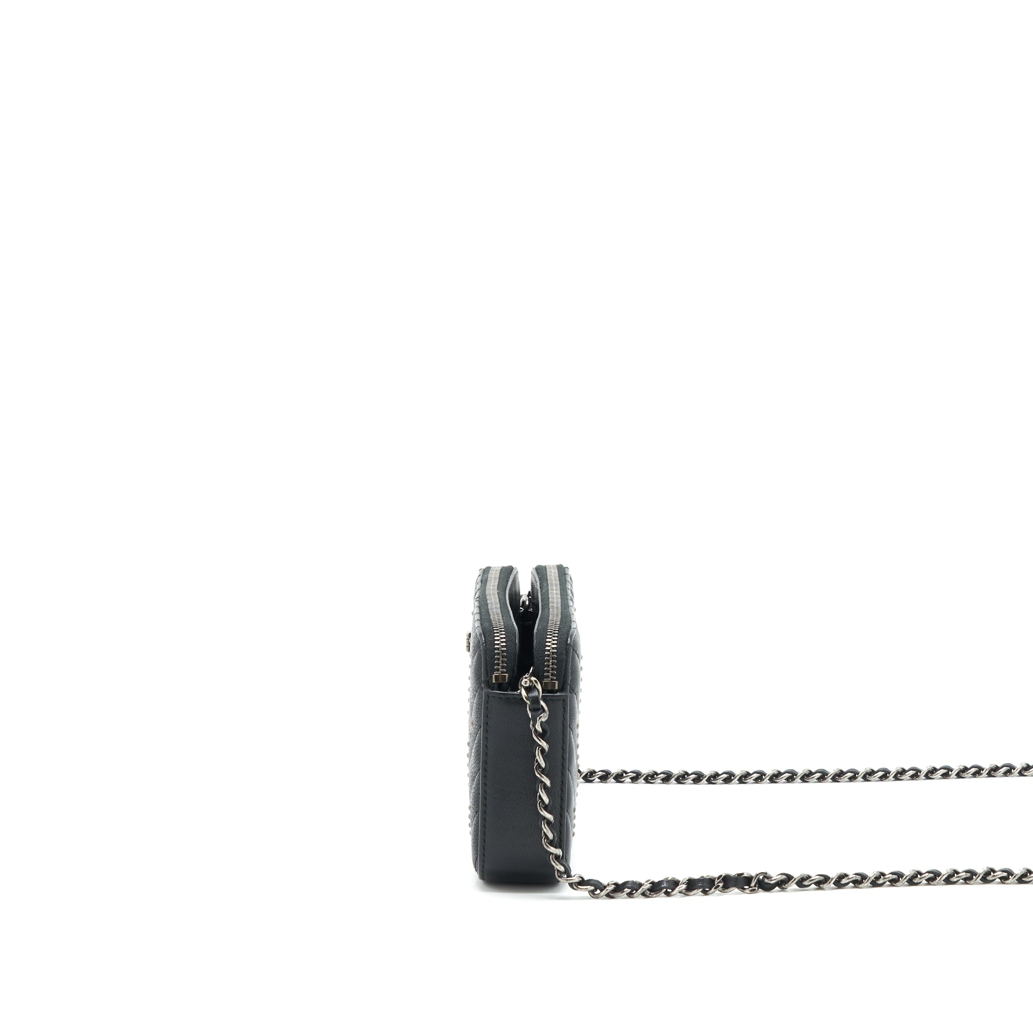 CHANEL REISSUE WALLET ON CHAIN CALFSKIN BLACK RUTHENIUM HARDWARE