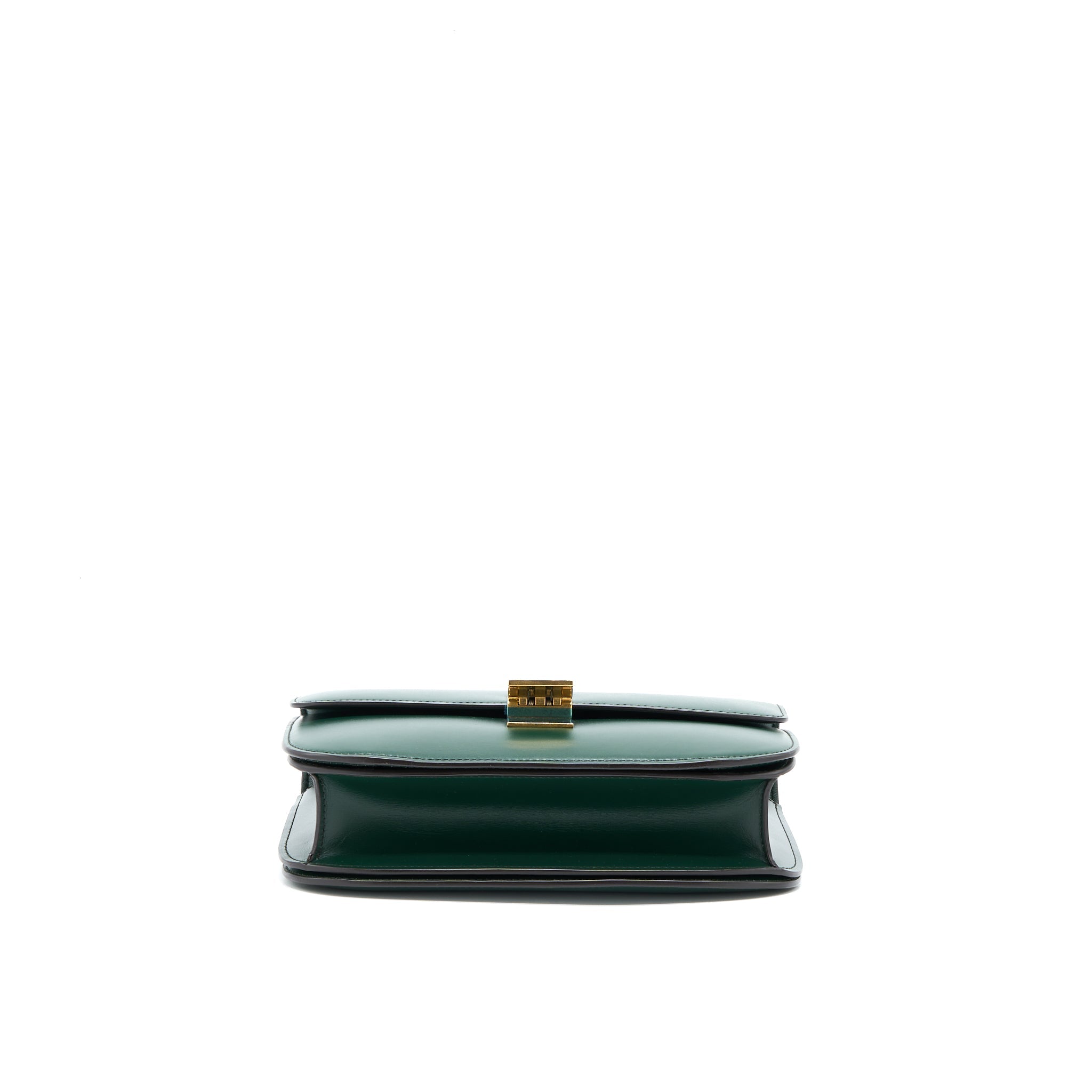 CELINE MEDIUM CLASSIC BOX BAG CALFSKIN GREEN GHW