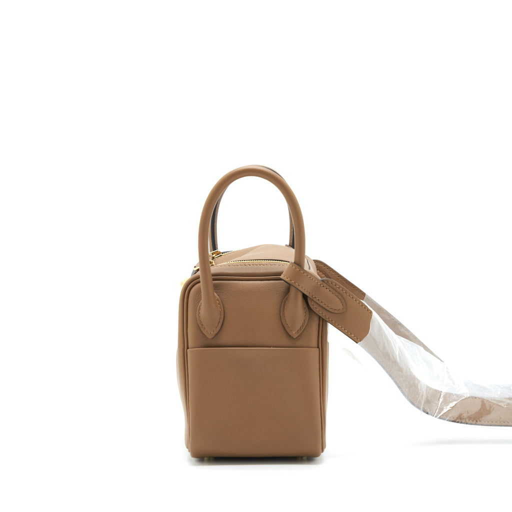 HERMES MINI LINDY SWIFT ALEZAN/BISCUIT