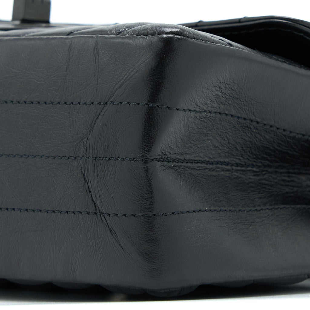 CHANEL MINI 2.55 REISSUE CHEVRON CALFSKIN SO BLACK