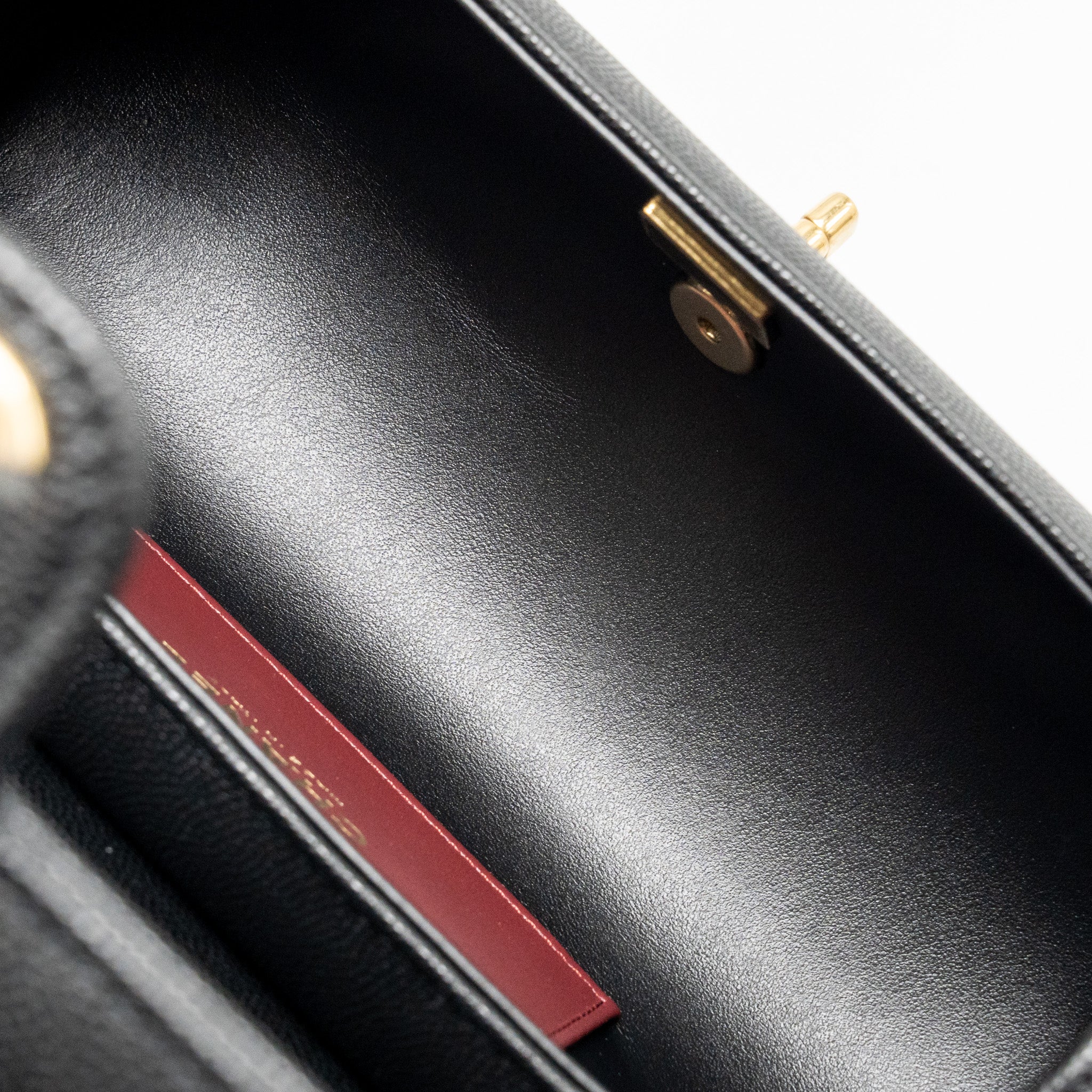 CHANEL 26P PREPPY BOWLING SHOULDER BAG CAVIAR BLACK GHW (MICROCHIP)