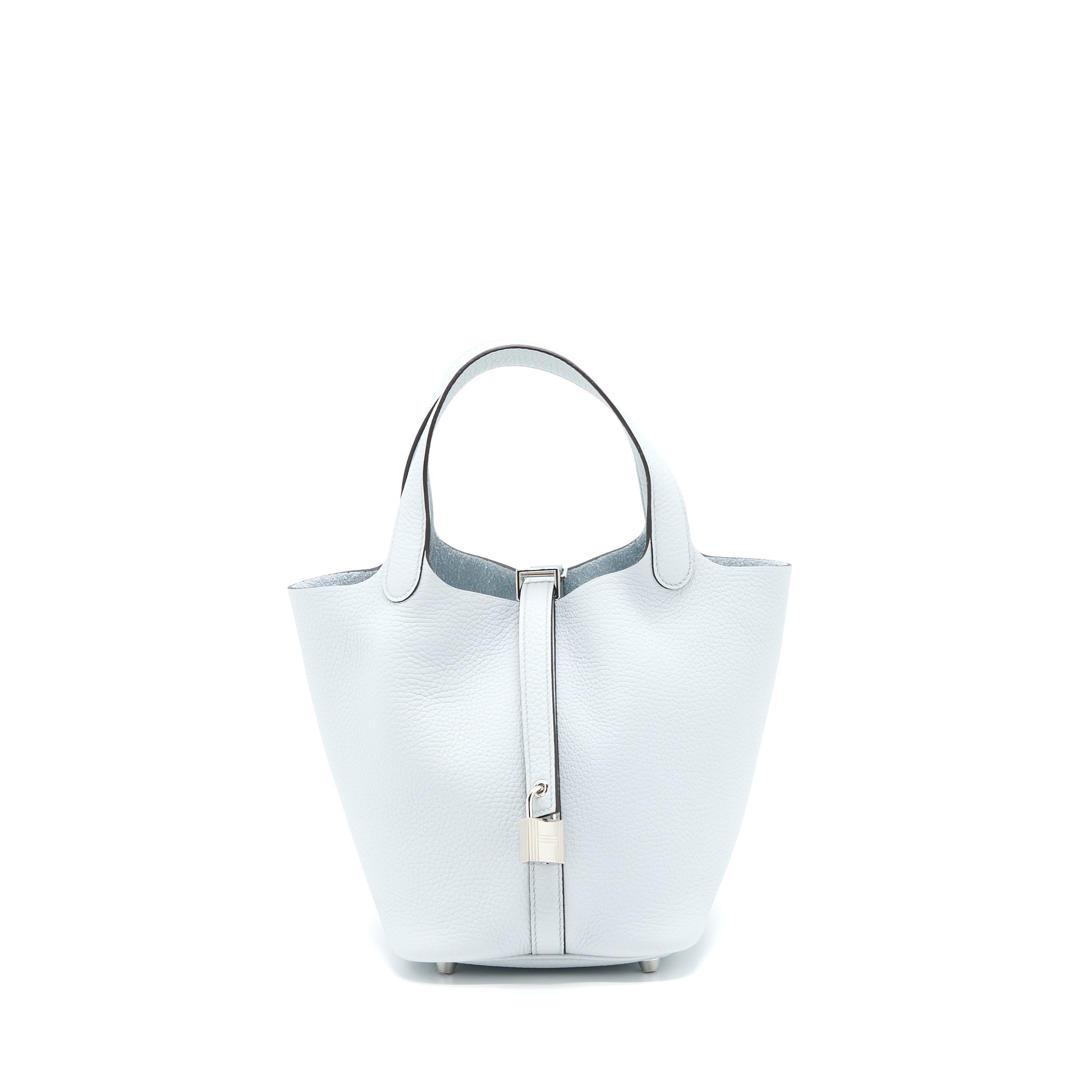 HERMES PICOTIN 18 LOCK BAG CLEMENCE 08 BLUE PALE SHW