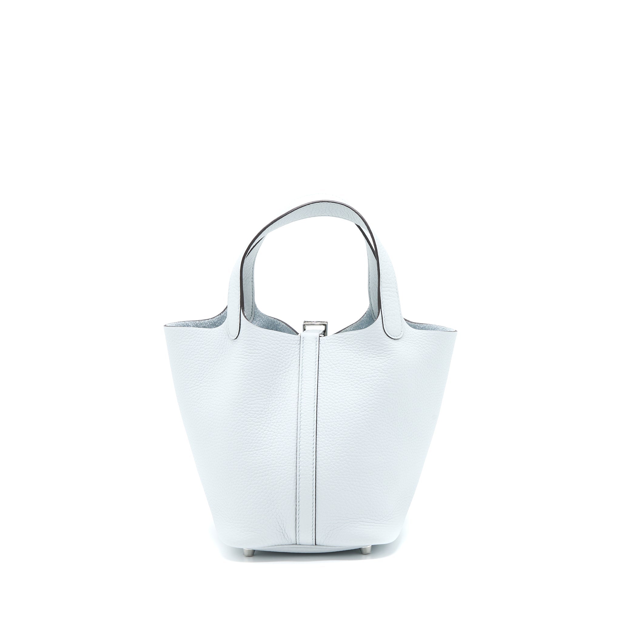HERMES PICOTIN 18 LOCK BAG CLEMENCE 08 BLUE PALE SHW