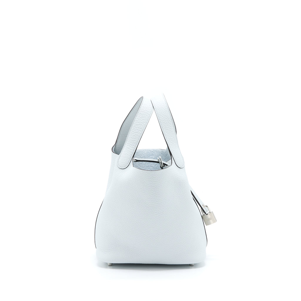 HERMES PICOTIN 18 LOCK BAG CLEMENCE 08 BLUE PALE SHW