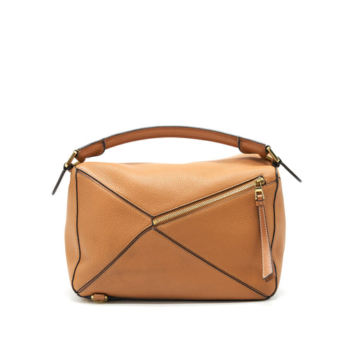 LOEWE PUZZLE BAG IN GRAINED CALFSKIN BROWN
