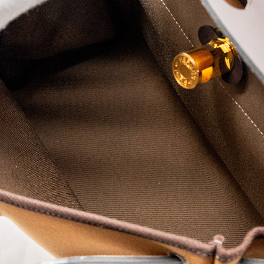 HERMES HERBAG 31 ZIP BAG CANVAS / HUNTER DUNE/ETOUEP/EBENE GHW