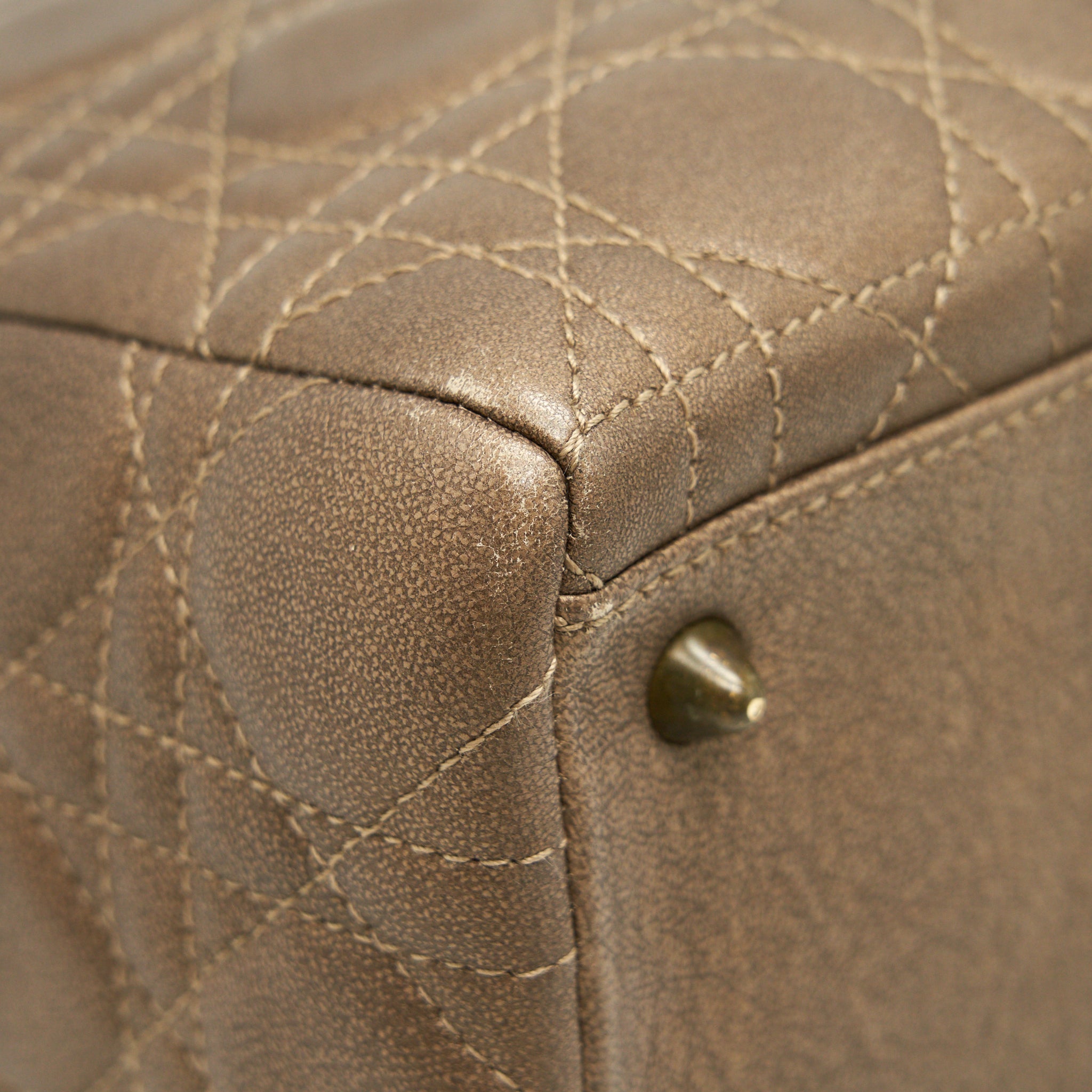DIOR LADY DIOR MEDIUM IN BRONZE WITH BRONZE HARDWARE