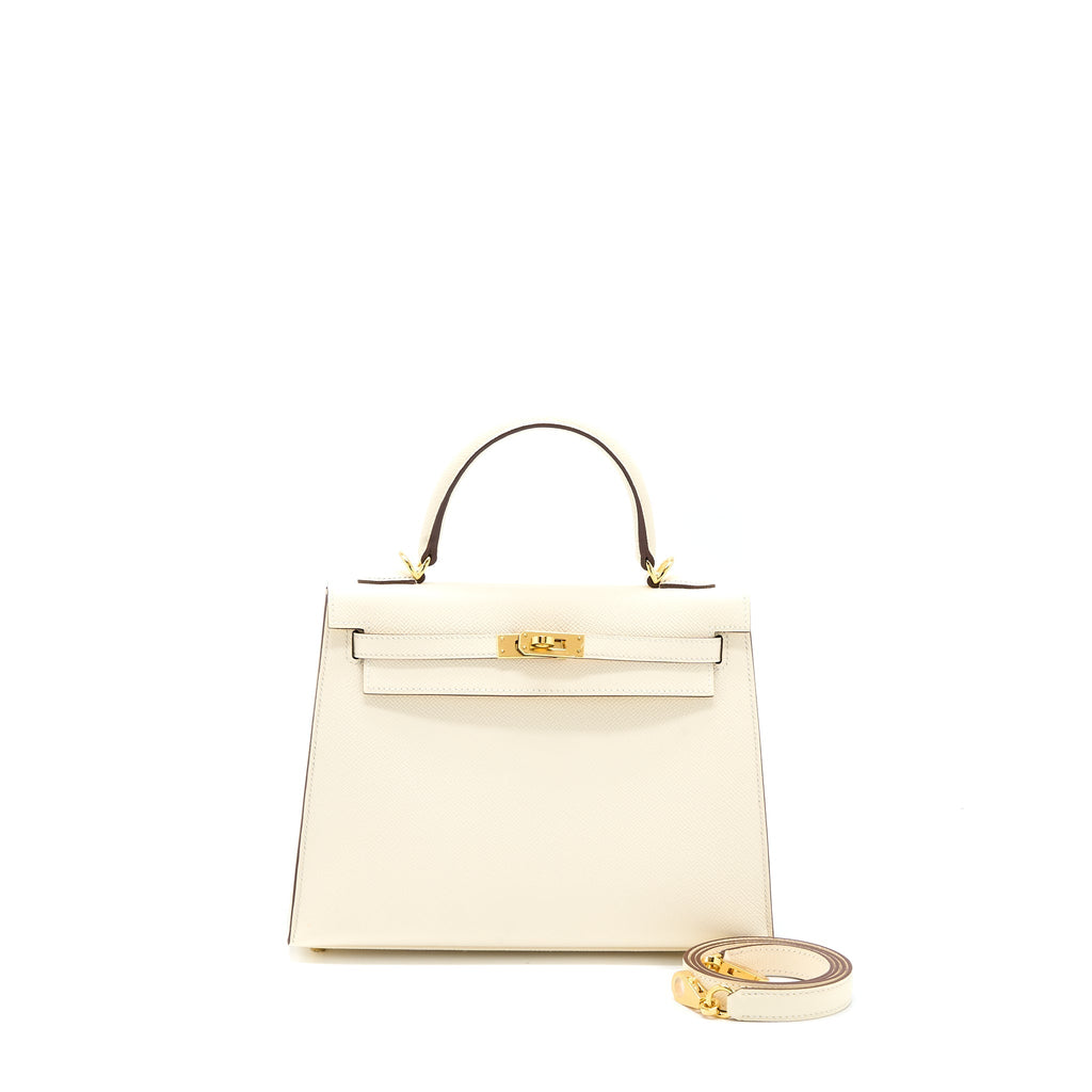 HERMES KELLY 25 EPSOM NATA GHW