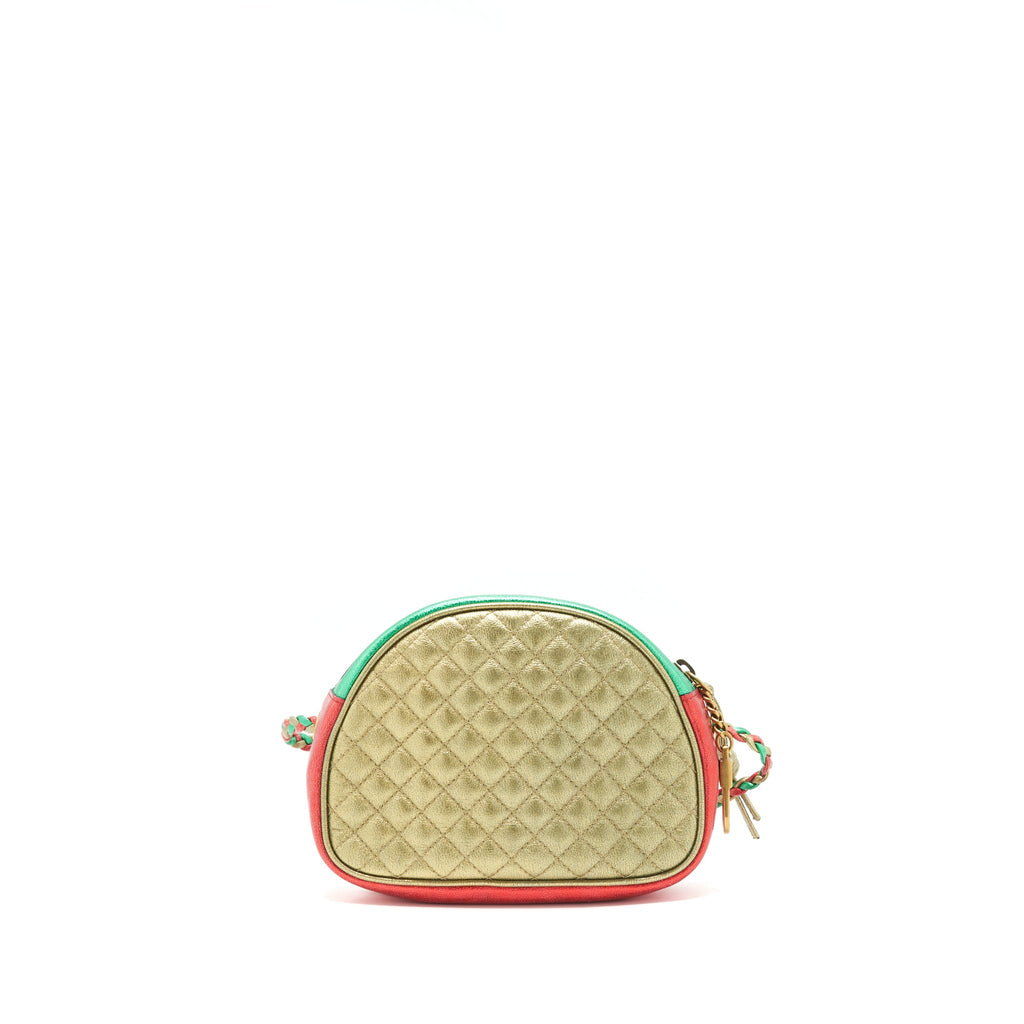 GUCCI SMALL CROSSBODY BAG GREEN/RED GHW