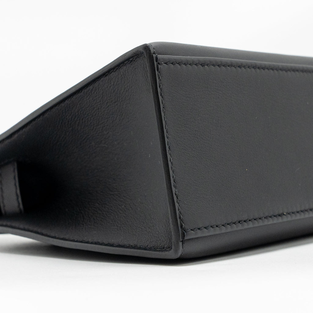 HERMES KELLY POCHETTE SWIFT BLACK SHW
